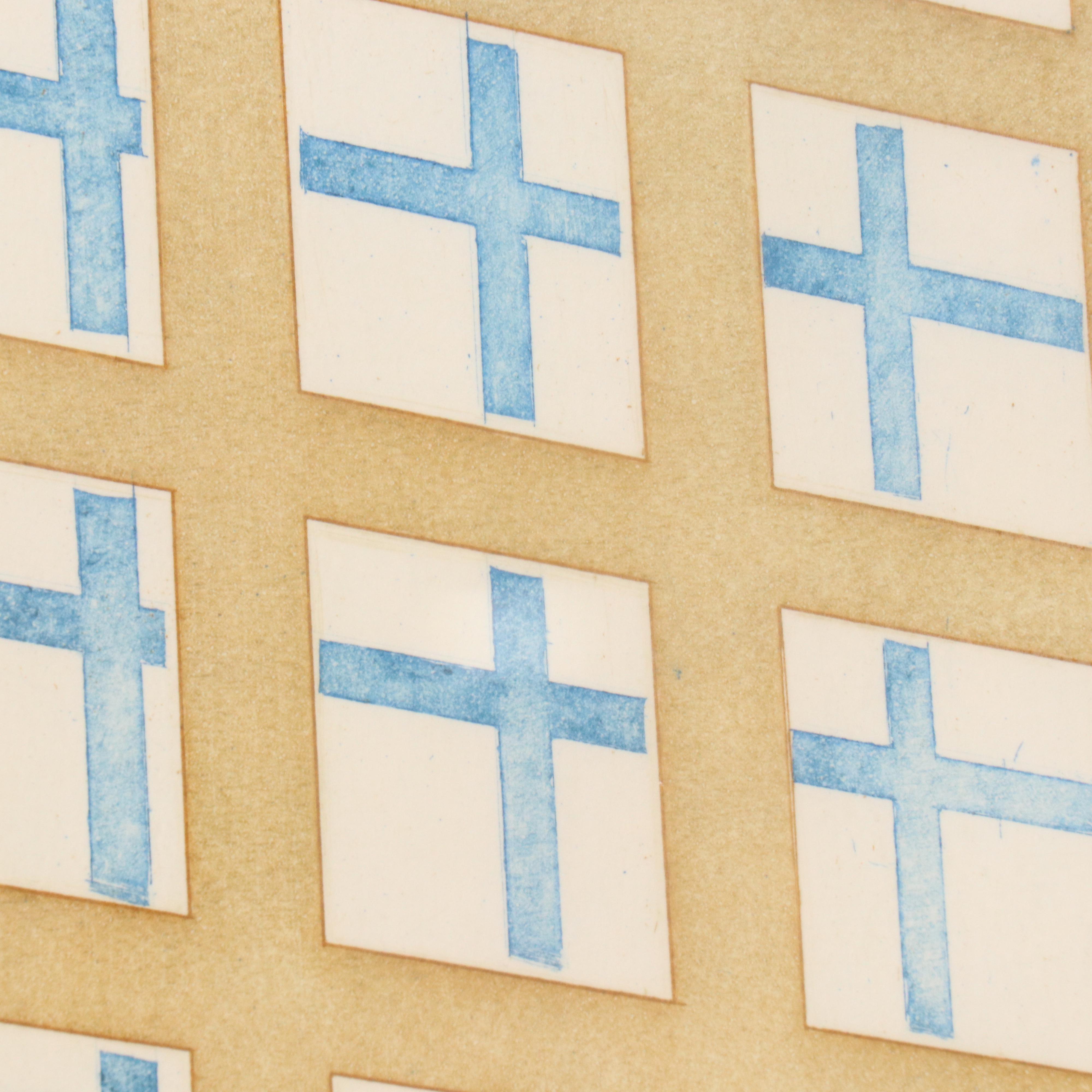 Mel Charney Architectural Aquatint Etching "A Chicago Construction"