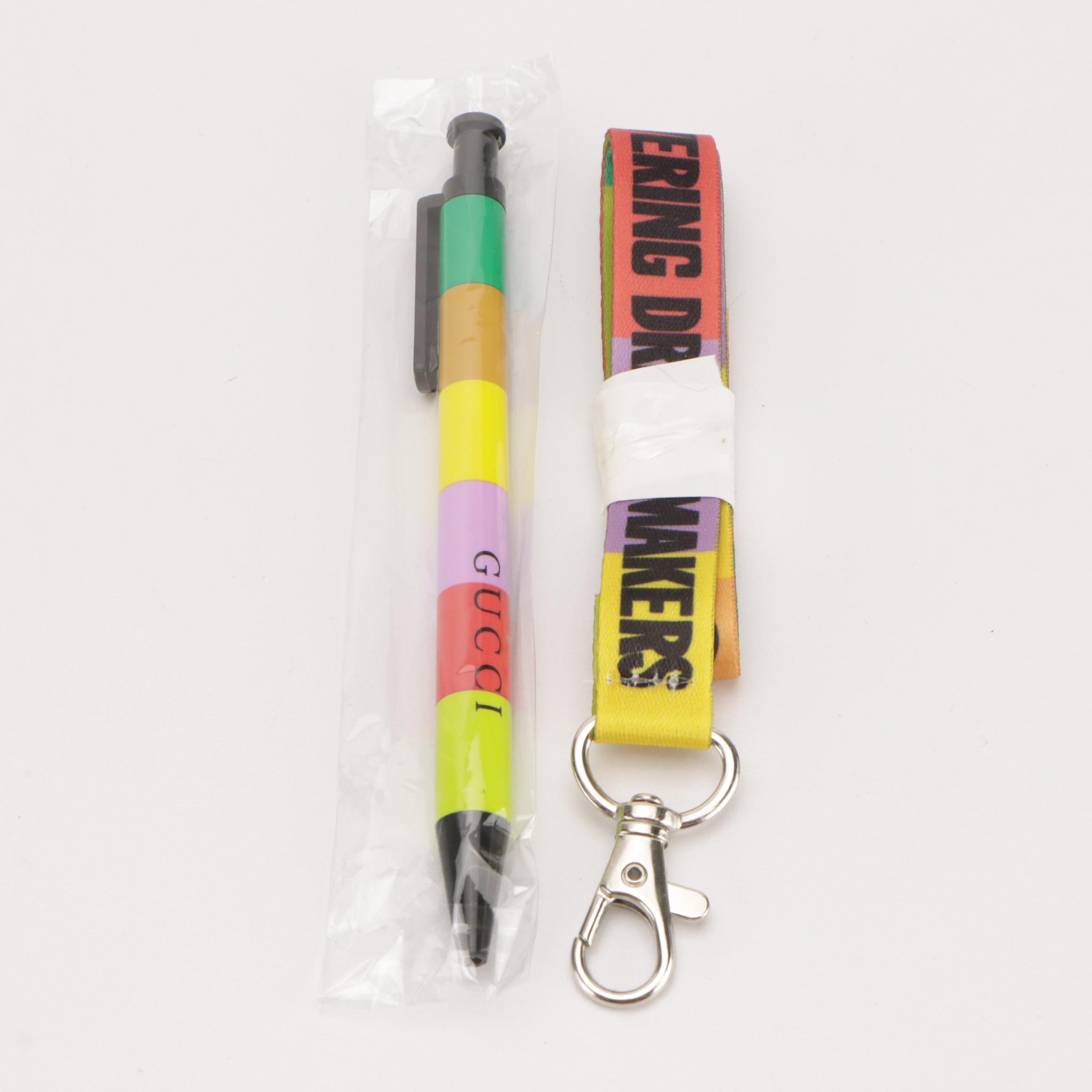 Gucci Bloom and "Empowering Dream-Makers" Notebooks with Pen and Lanyard