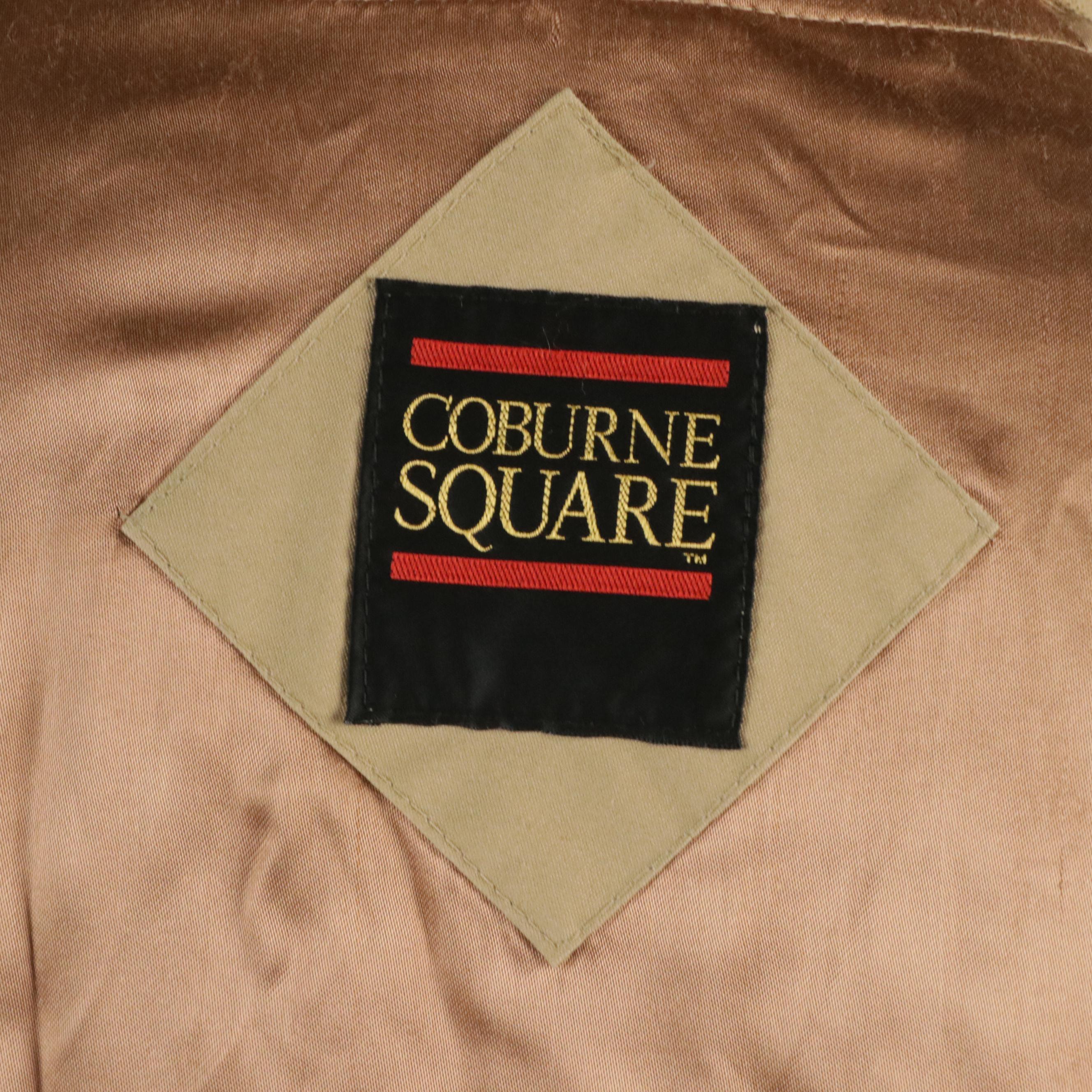 Men's Coburne Square Wool-Lined Khaki Cotton Trench Coat