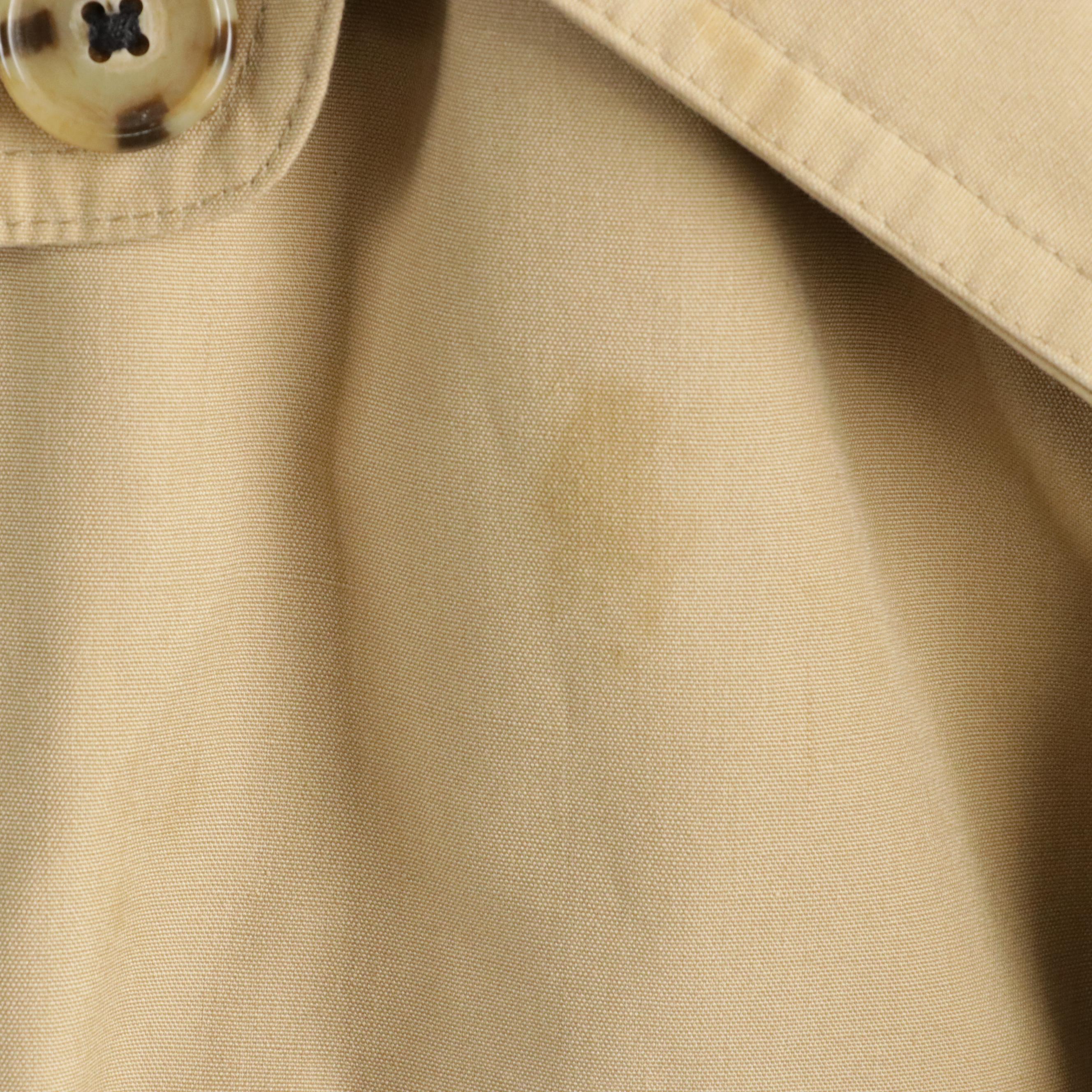 Men's Coburne Square Wool-Lined Khaki Cotton Trench Coat