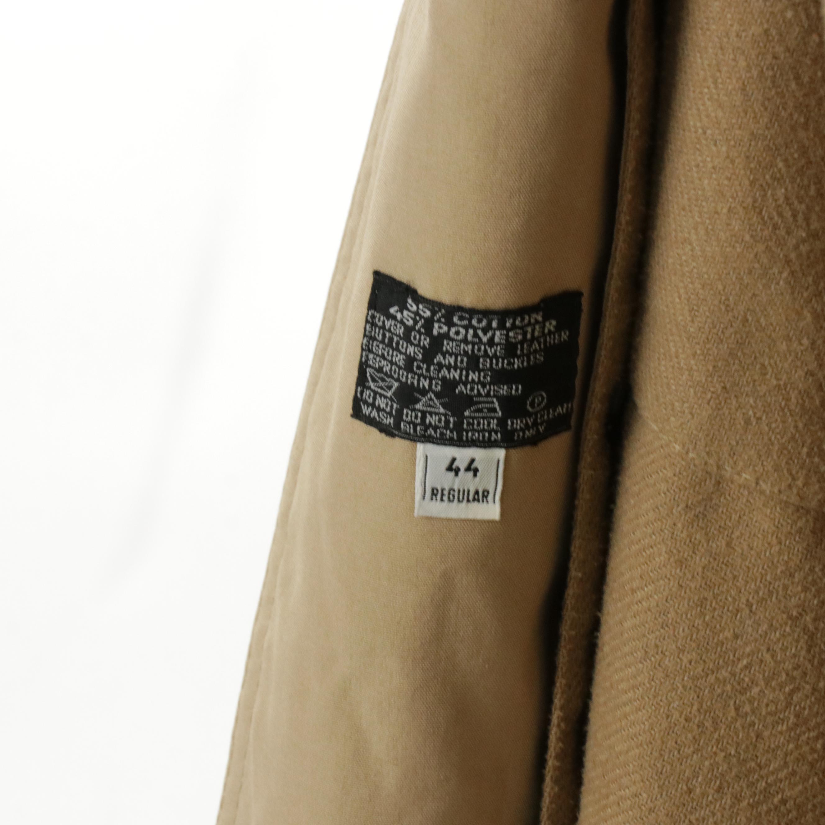 Men's Coburne Square Wool-Lined Khaki Cotton Trench Coat