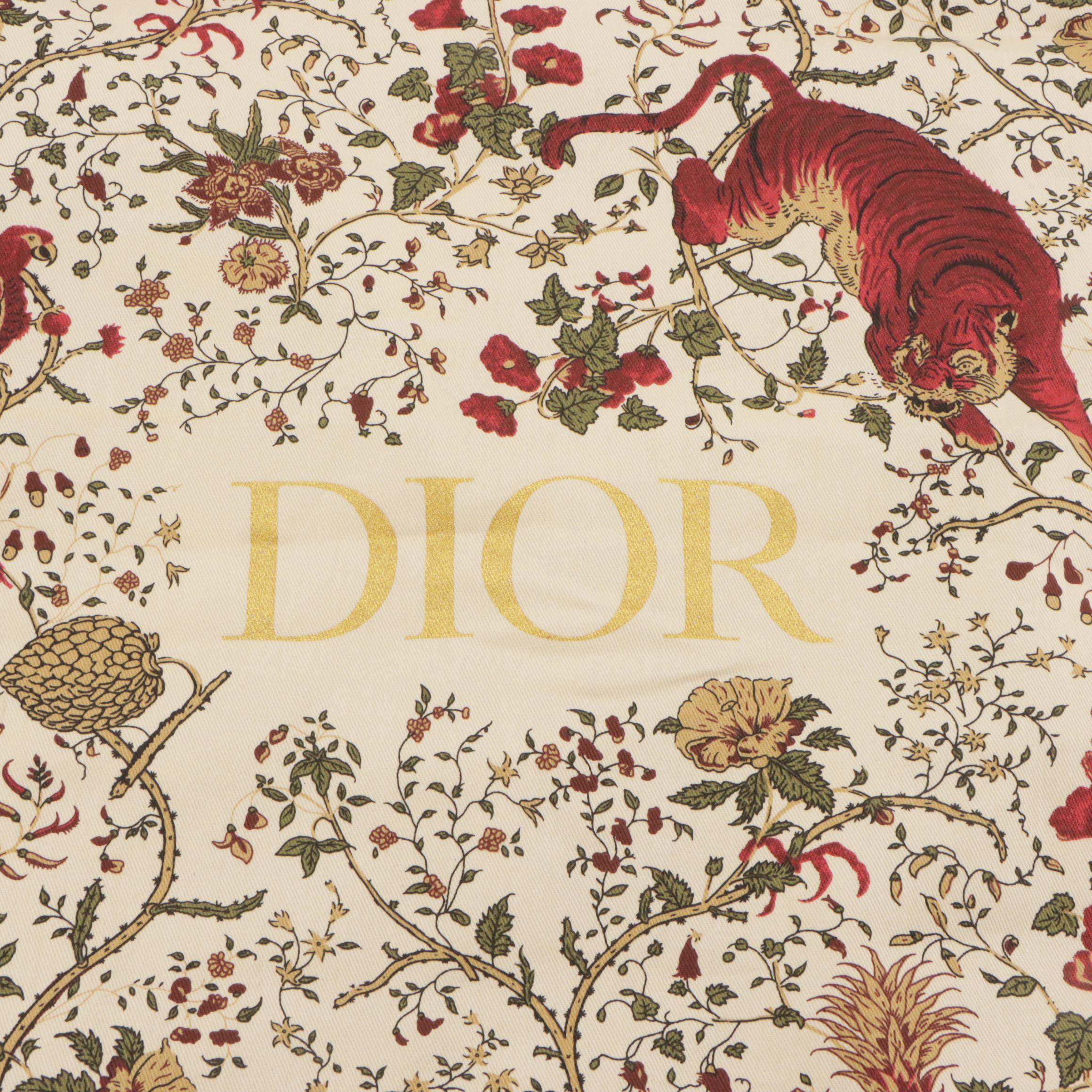 Christian Dior Beauté Promotional Tiger Pattern Tote in Cotton Canvas