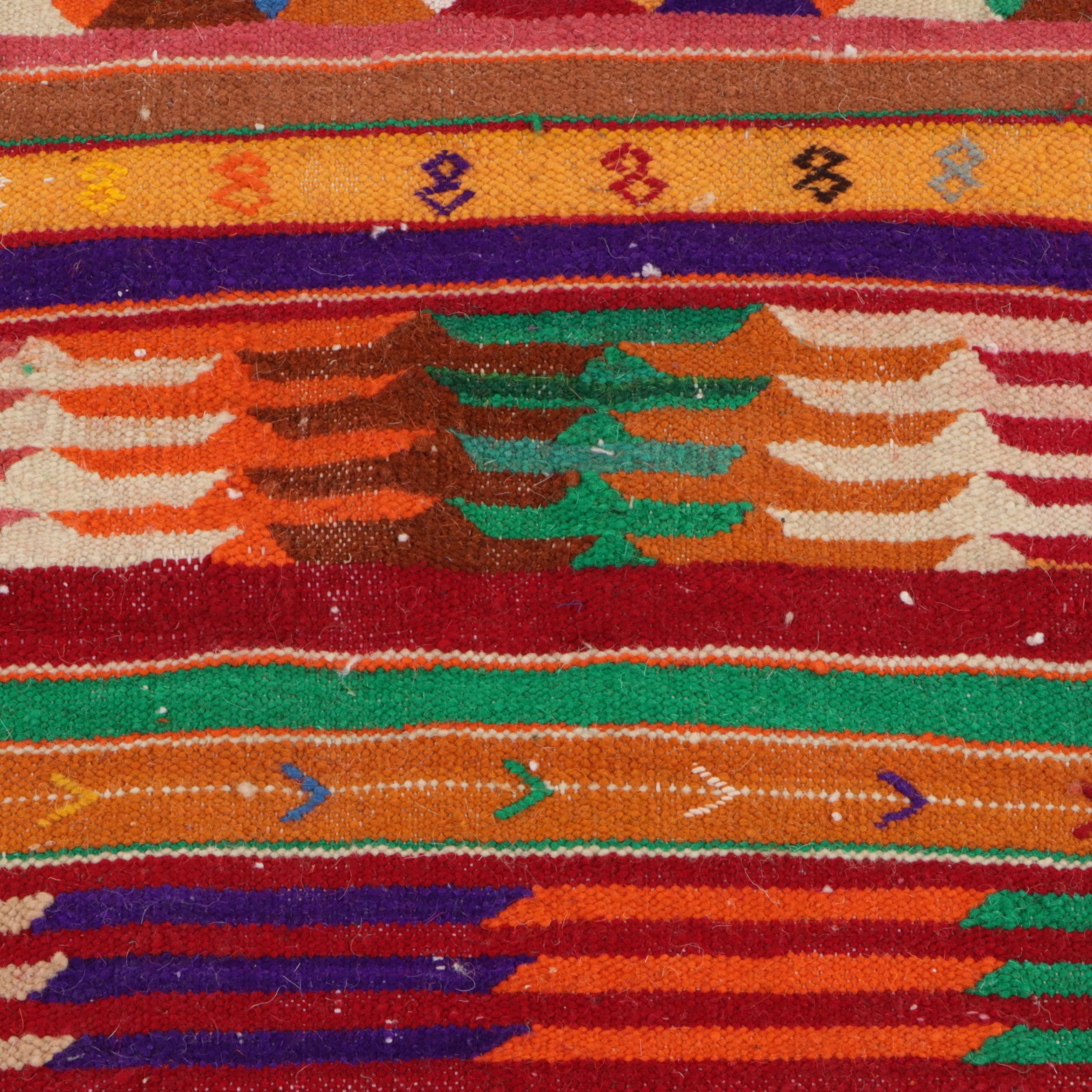 Three Handwoven Moroccan Kilim Accent Rugs