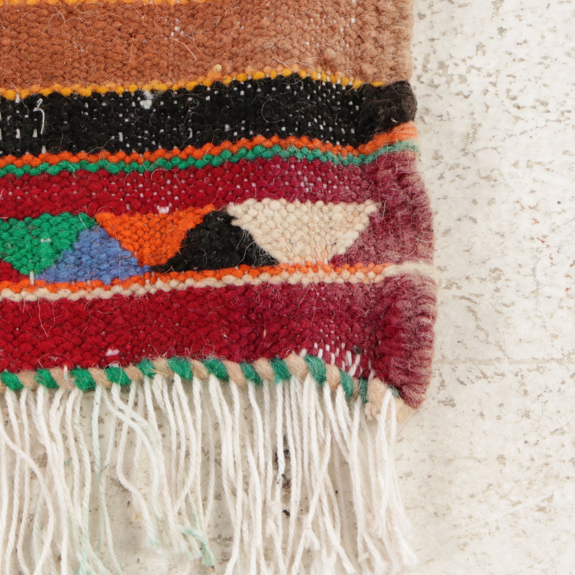 Three Handwoven Moroccan Kilim Accent Rugs