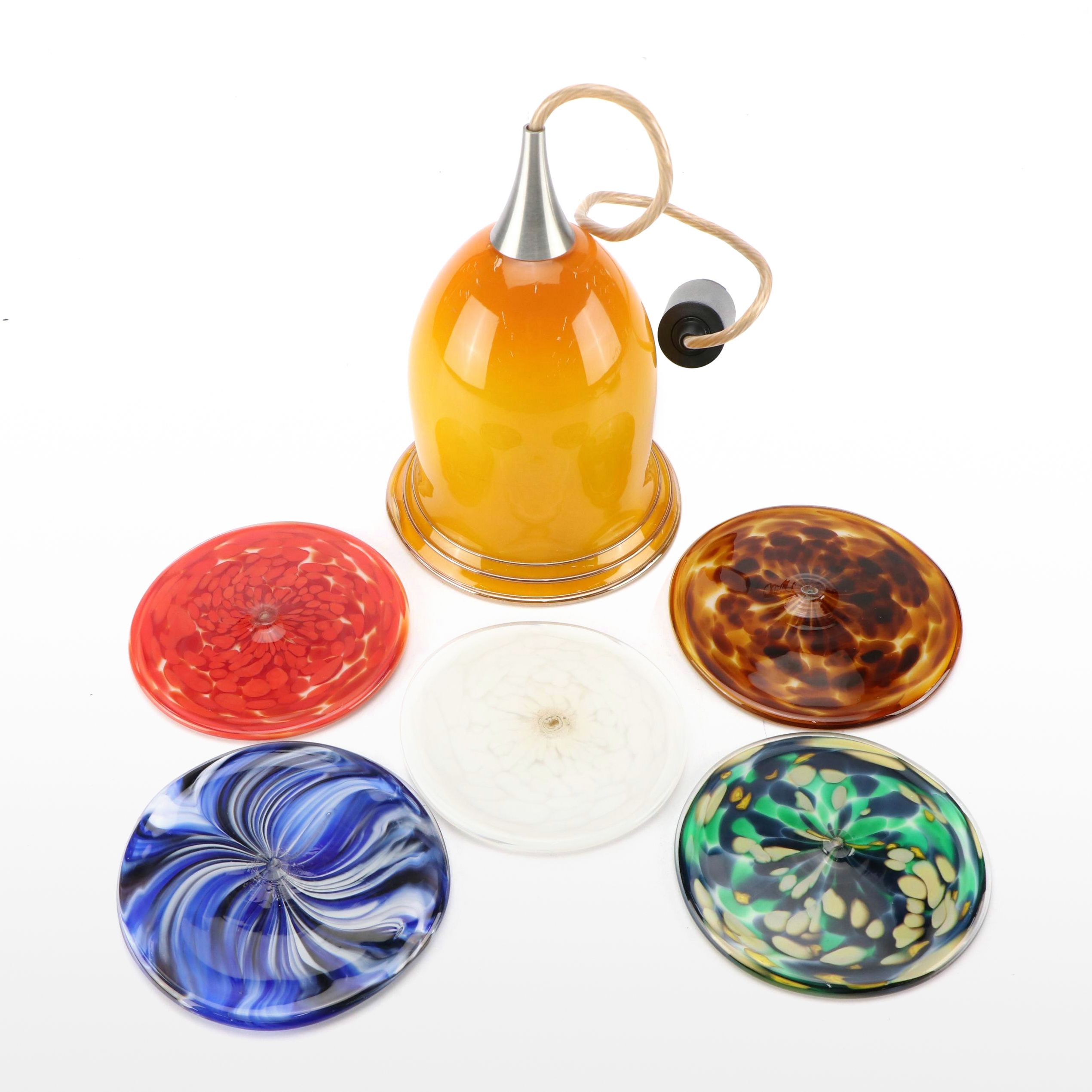 Halo Art Glass Pendant Light Fixture