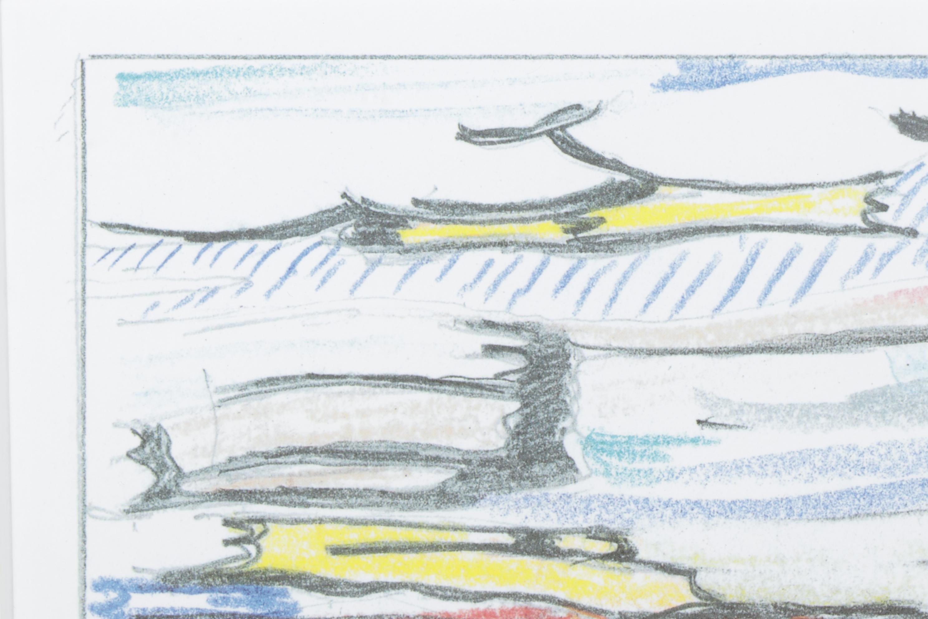 Offset Lithograph "Seascape" After Roy Lichtenstein, 1980s