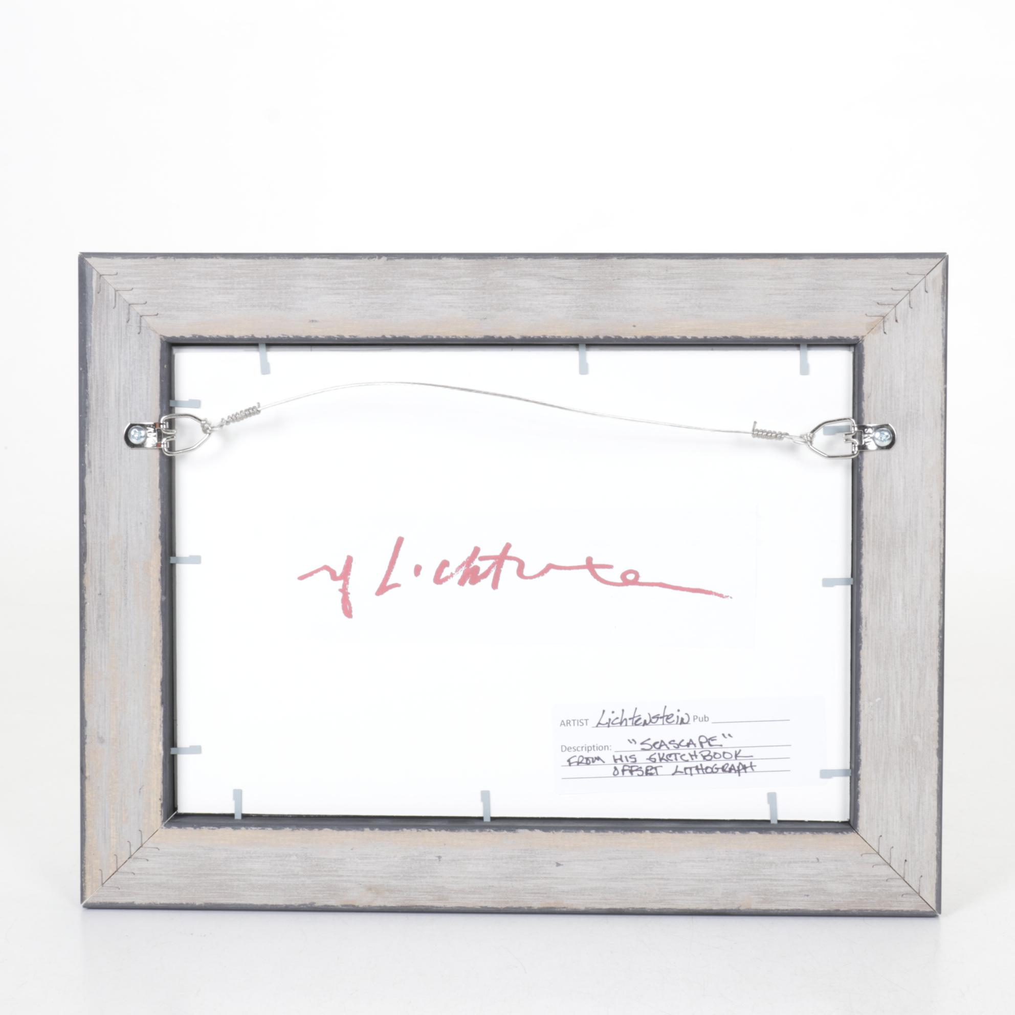 Offset Lithograph "Seascape" After Roy Lichtenstein, 1980s