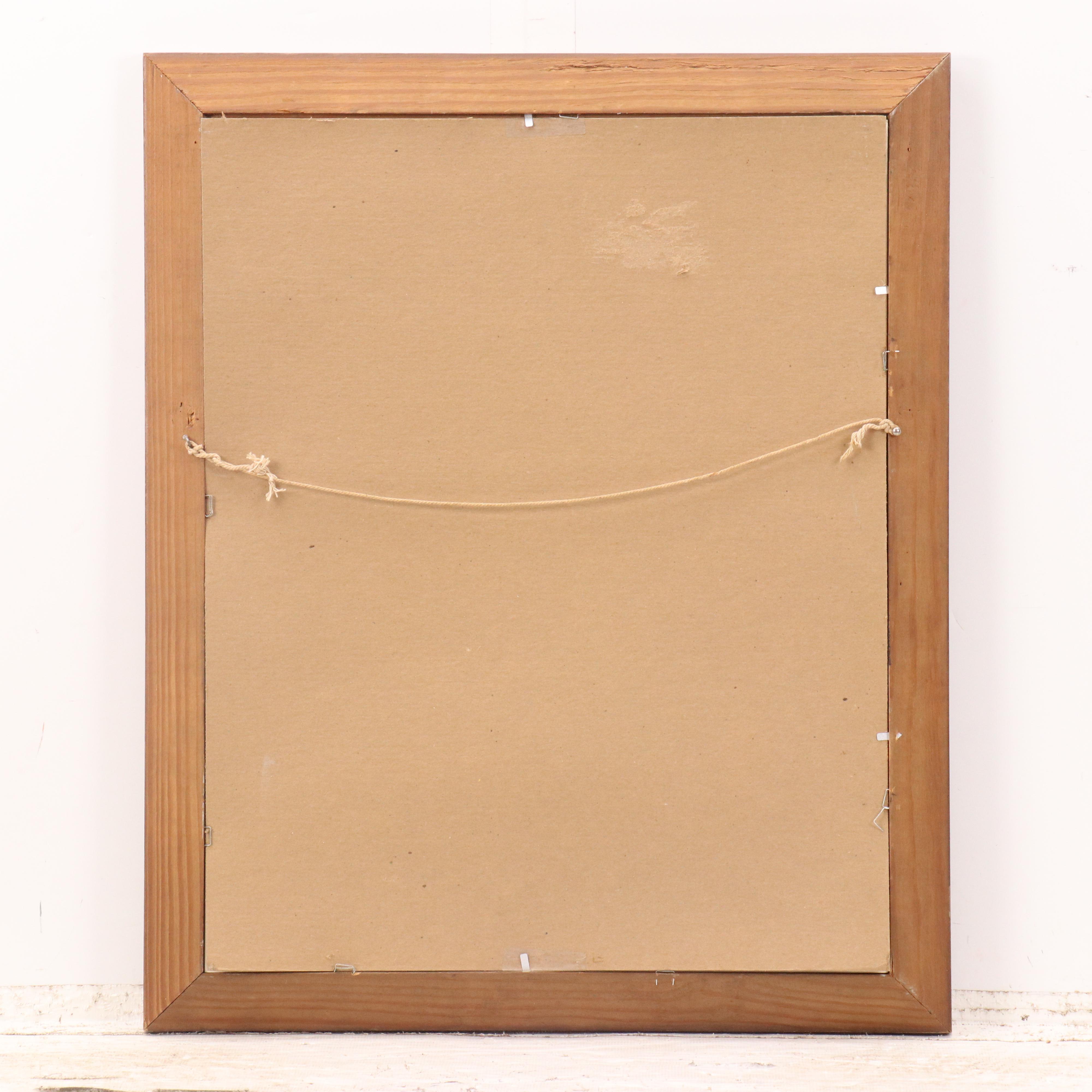 Thomas L. Willis Jr. Surrealist Mixed Media Drawing, 1969