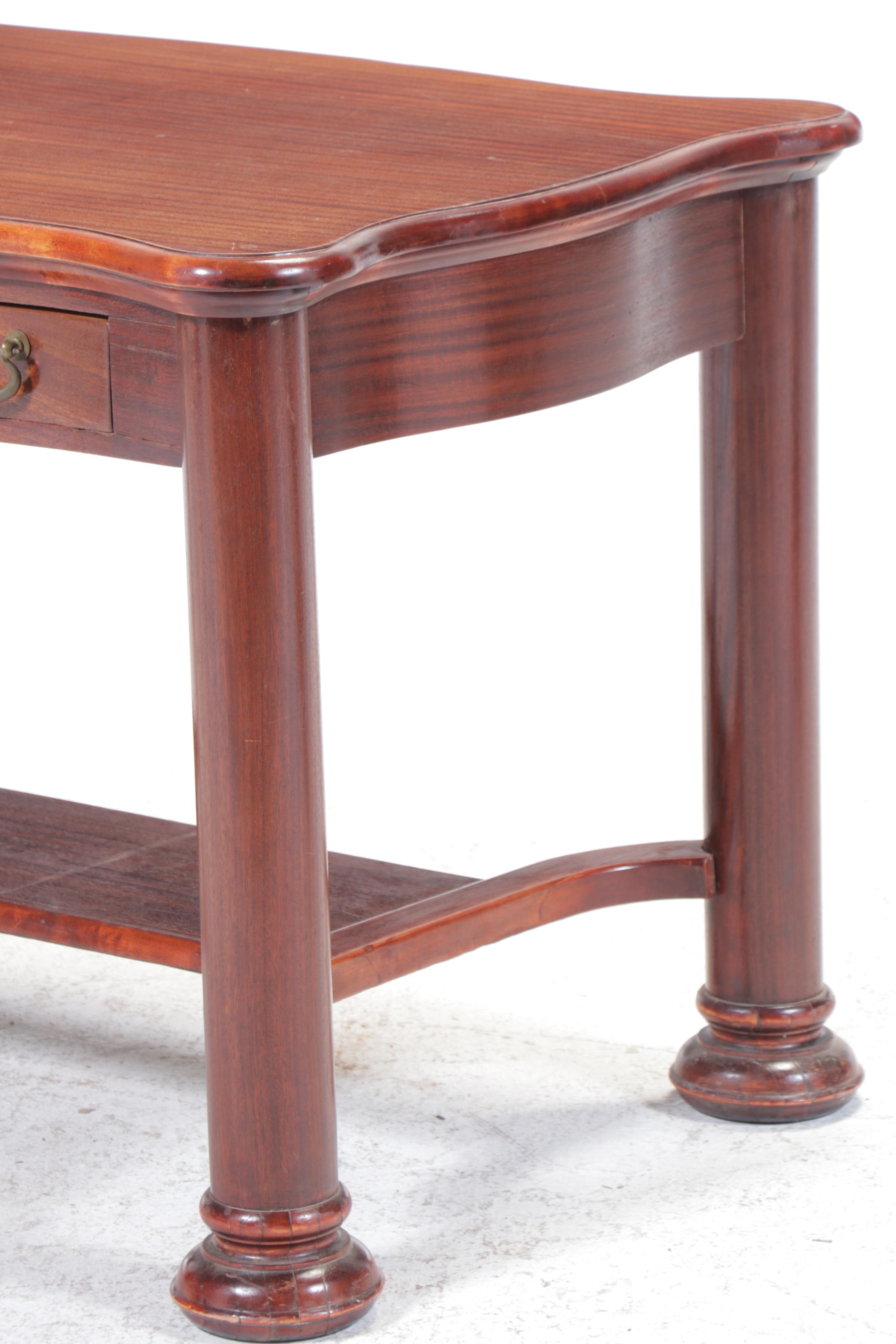 Empire Style Mahogany Library Table, 20th Century
