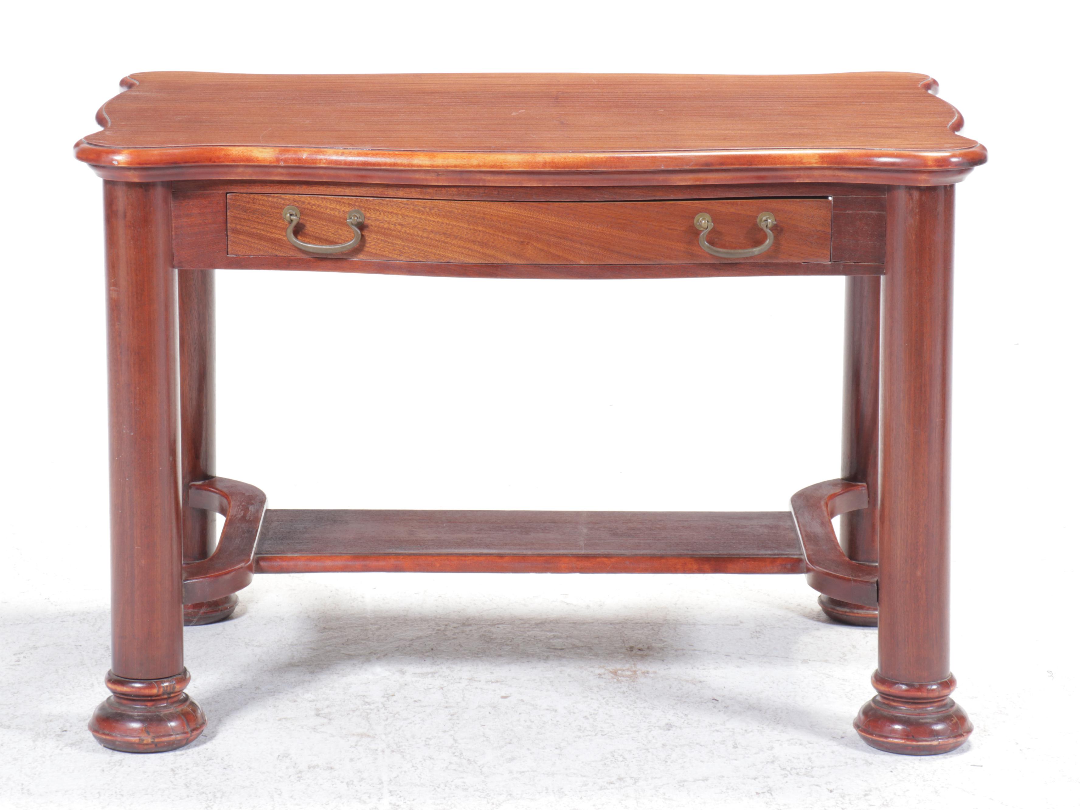 Empire Style Mahogany Library Table, 20th Century