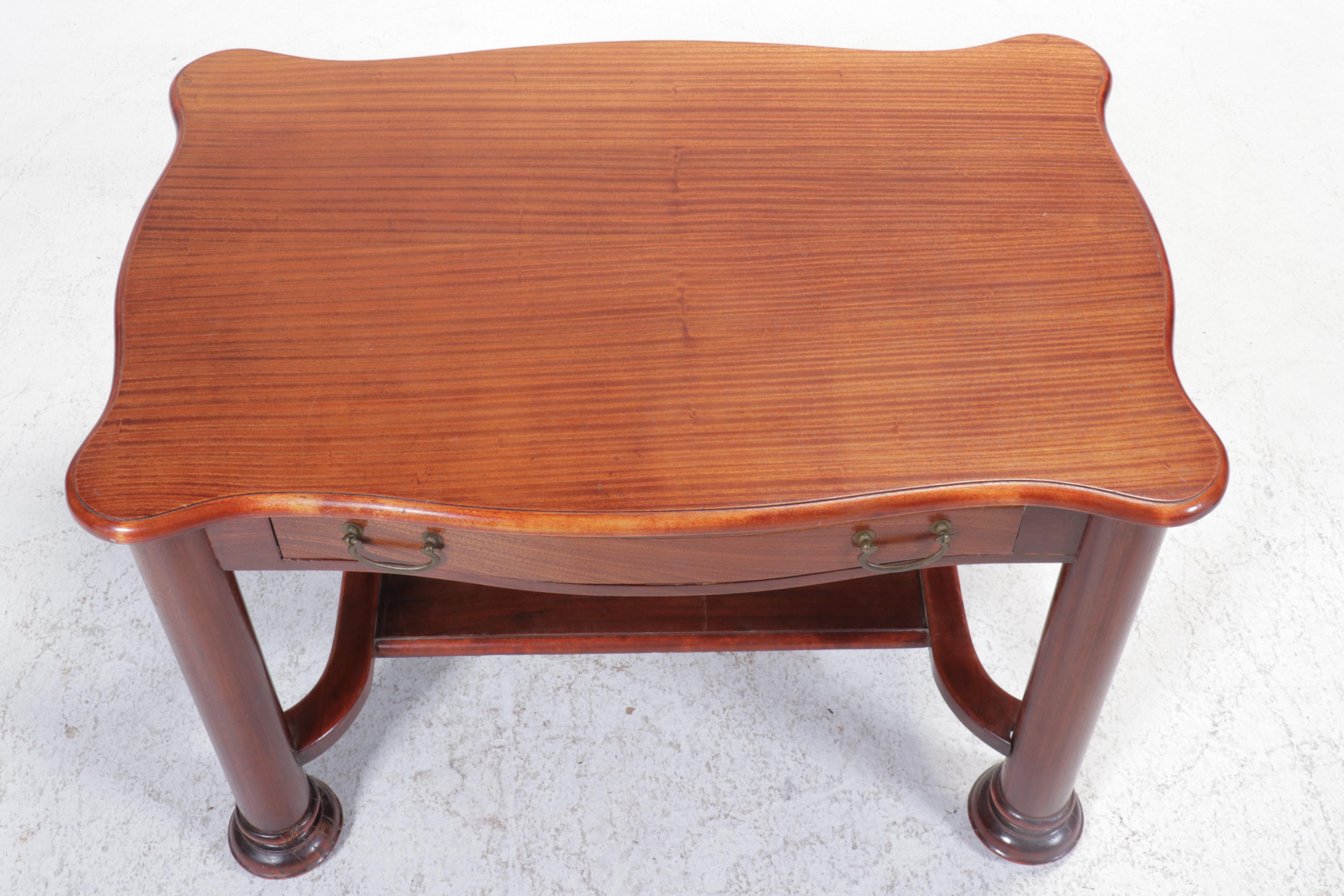 Empire Style Mahogany Library Table, 20th Century