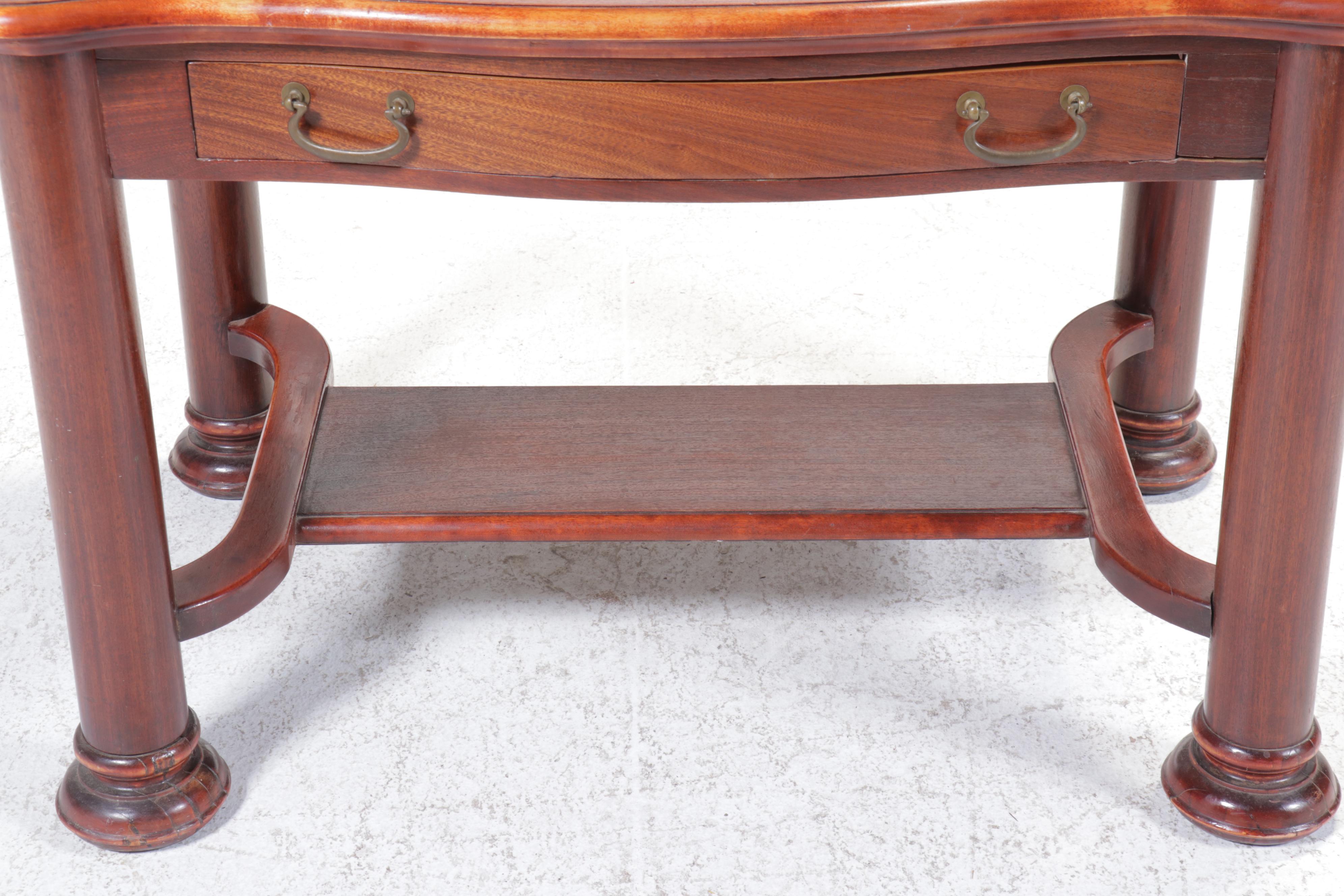 Empire Style Mahogany Library Table, 20th Century