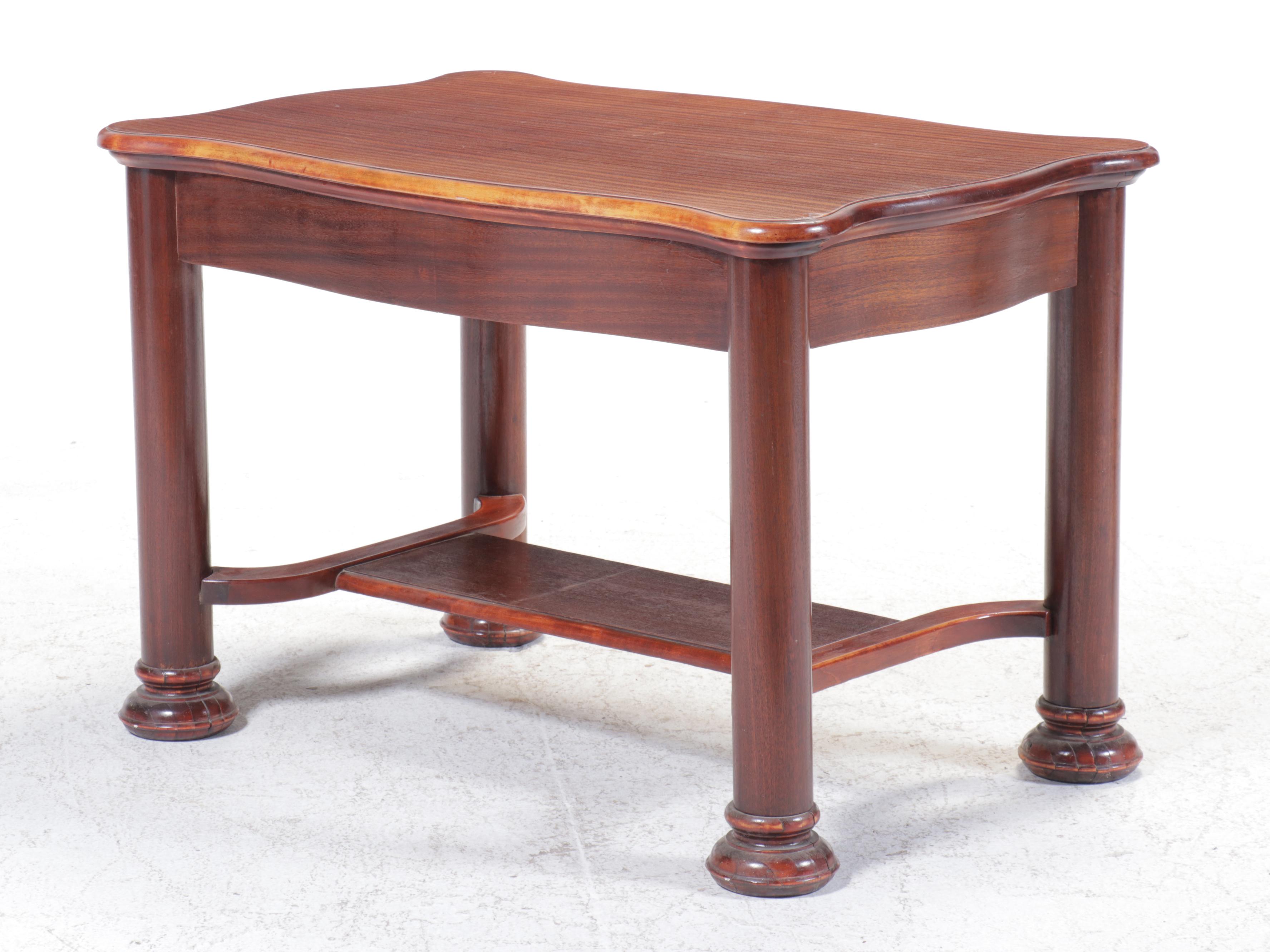 Empire Style Mahogany Library Table, 20th Century