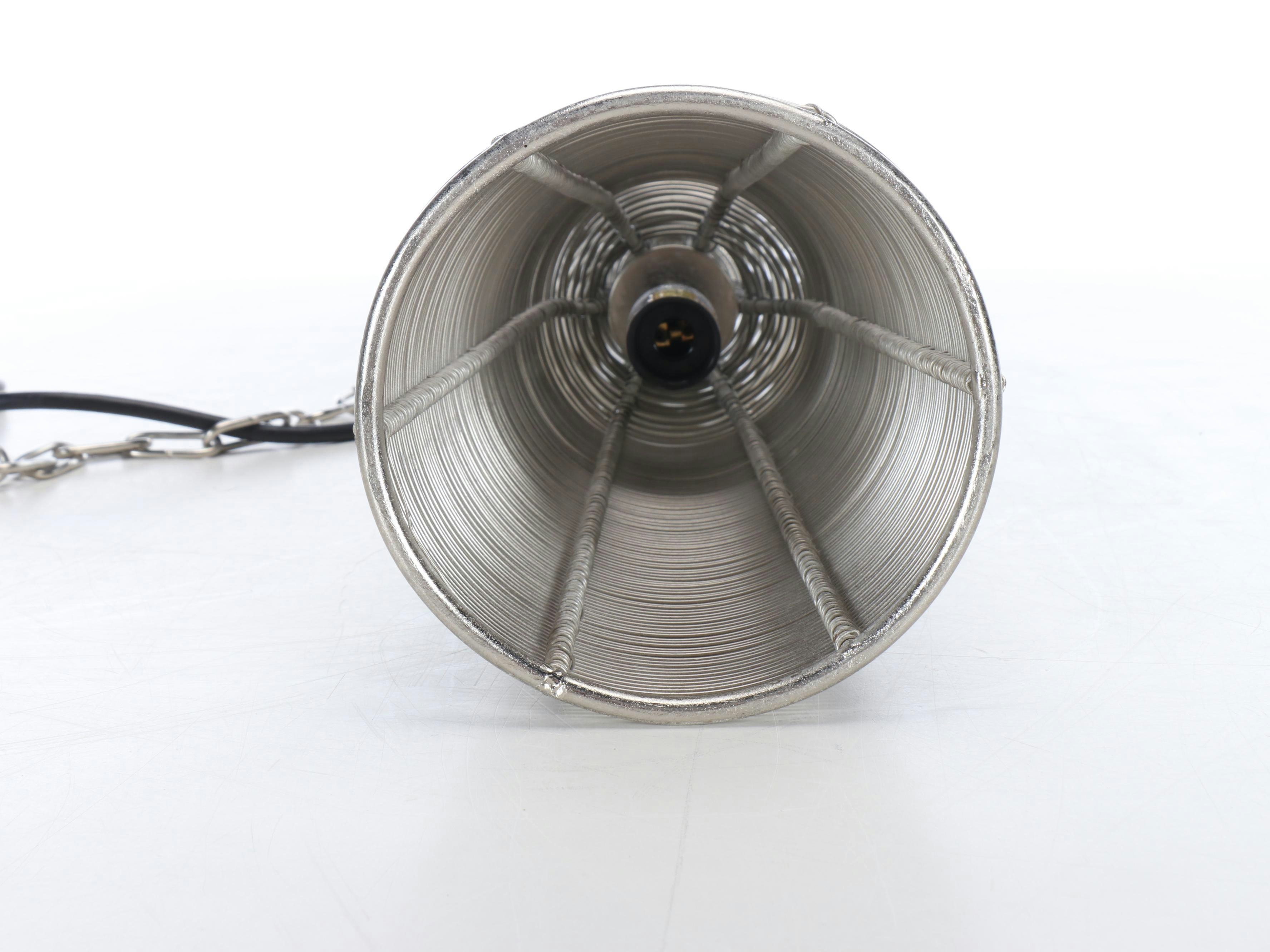 Sarreid Ltd. Contemporary Silver Brushed Wire Pendant