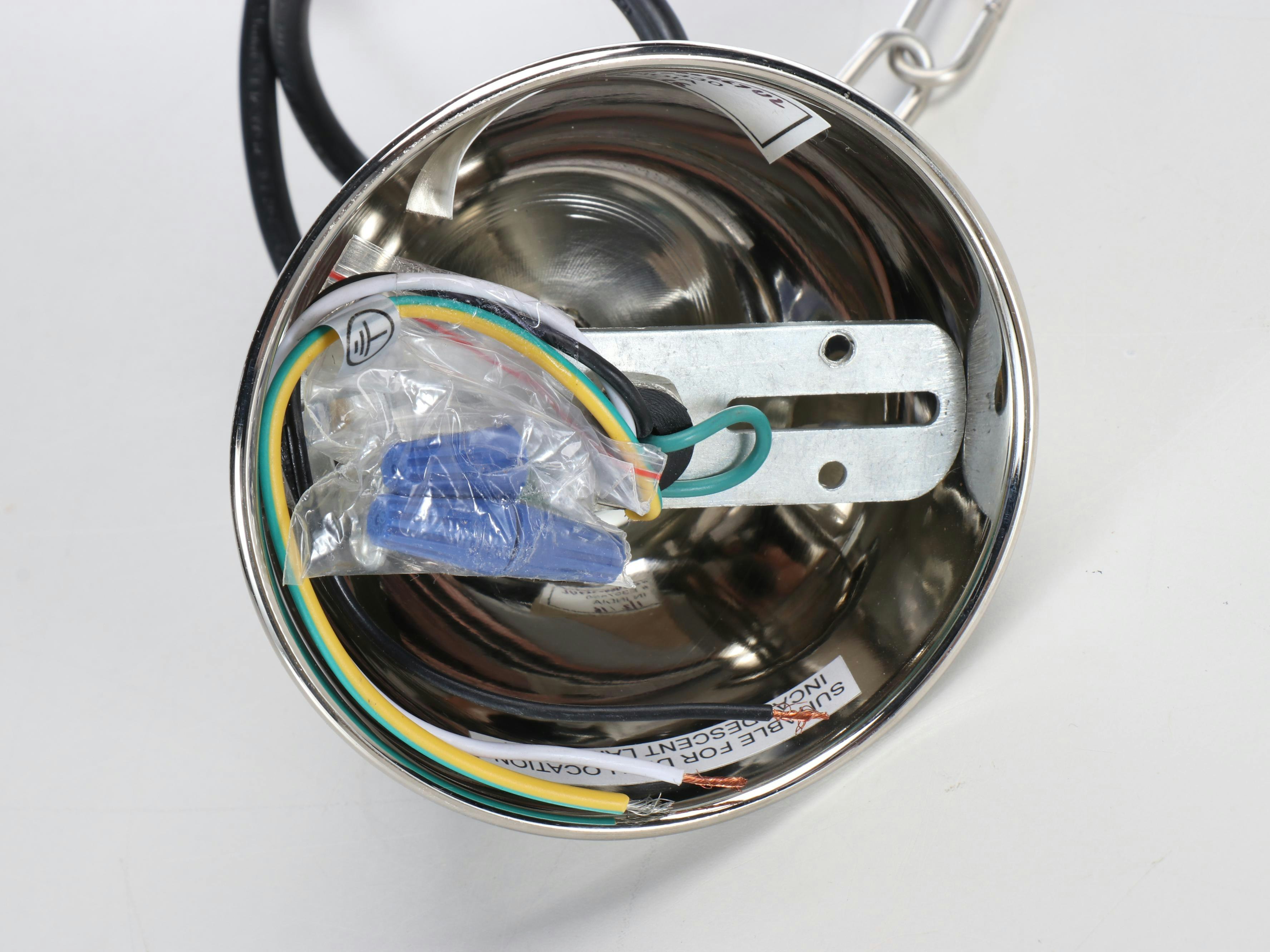 Sarreid Ltd. Contemporary Silver Brushed Wire Pendant