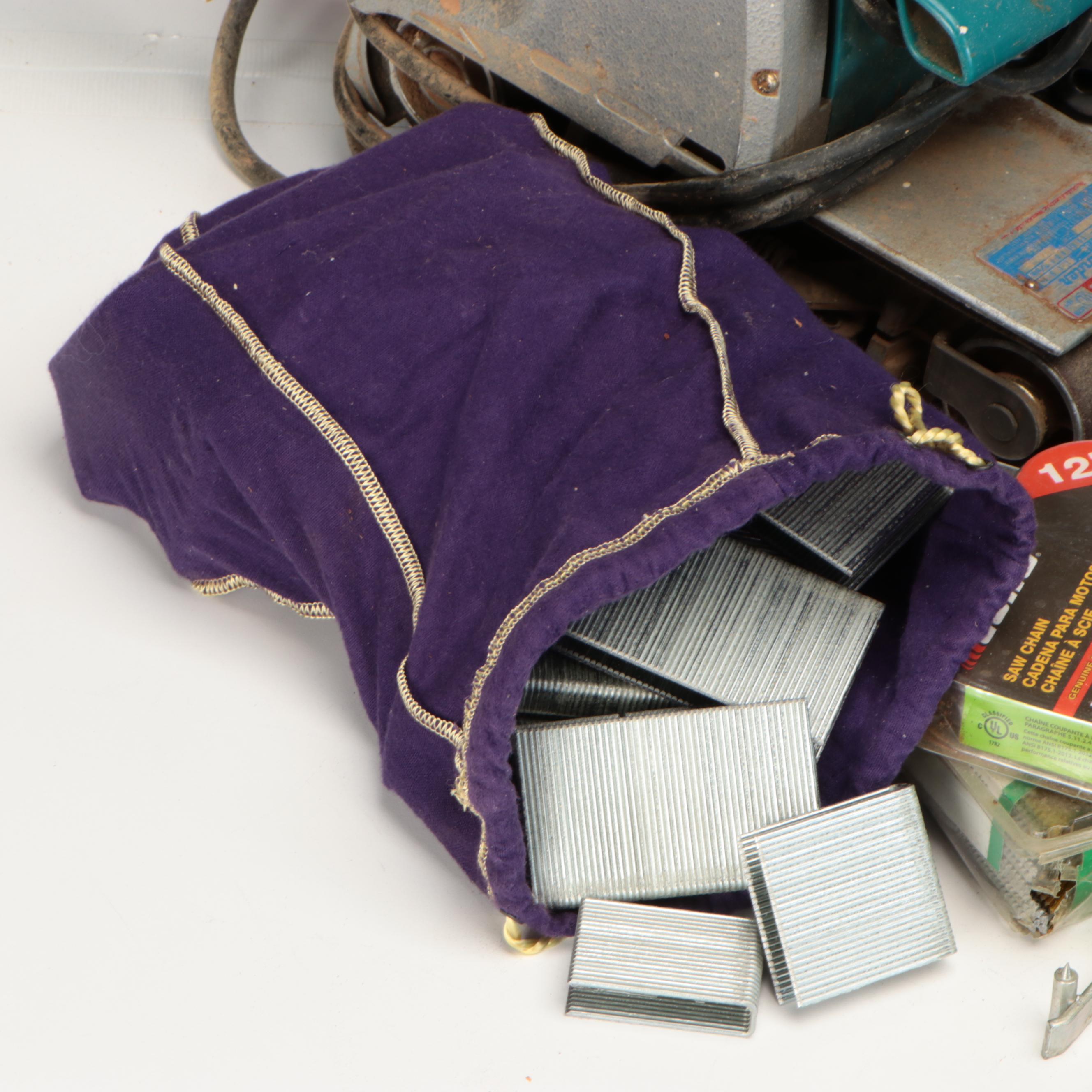 DeWalt and Ryobi Circular Saws with More Hand Tools