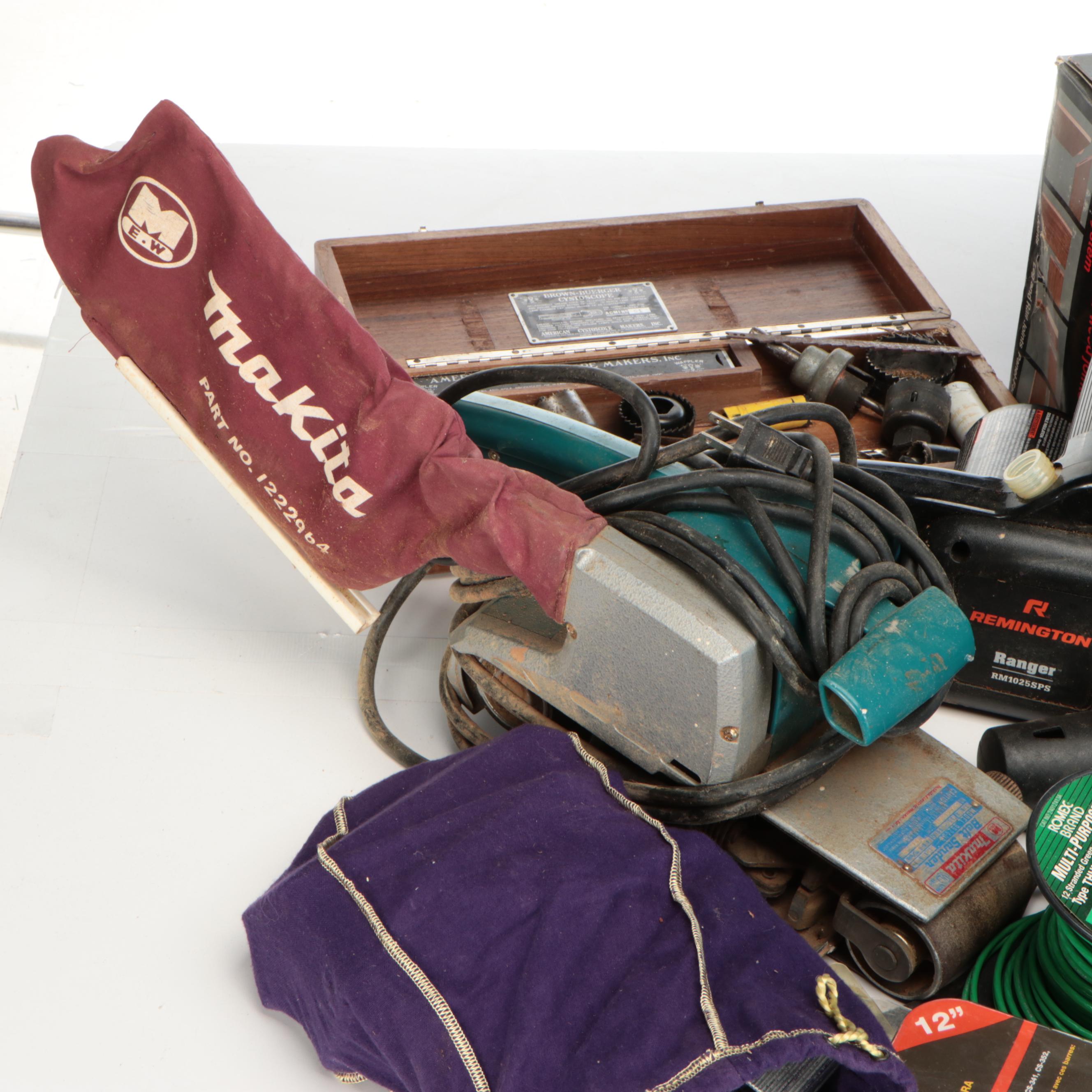 DeWalt and Ryobi Circular Saws with More Hand Tools