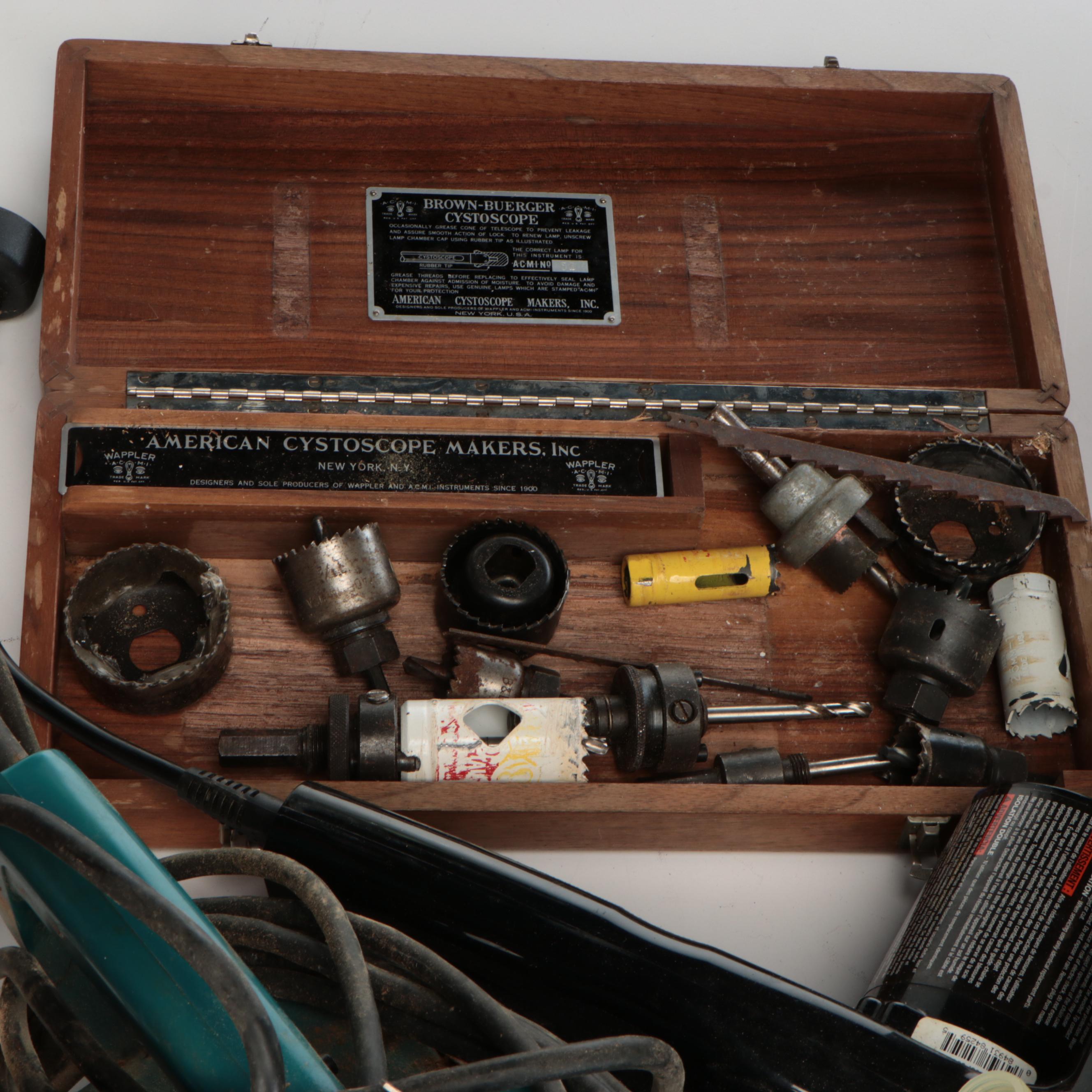 DeWalt and Ryobi Circular Saws with More Hand Tools