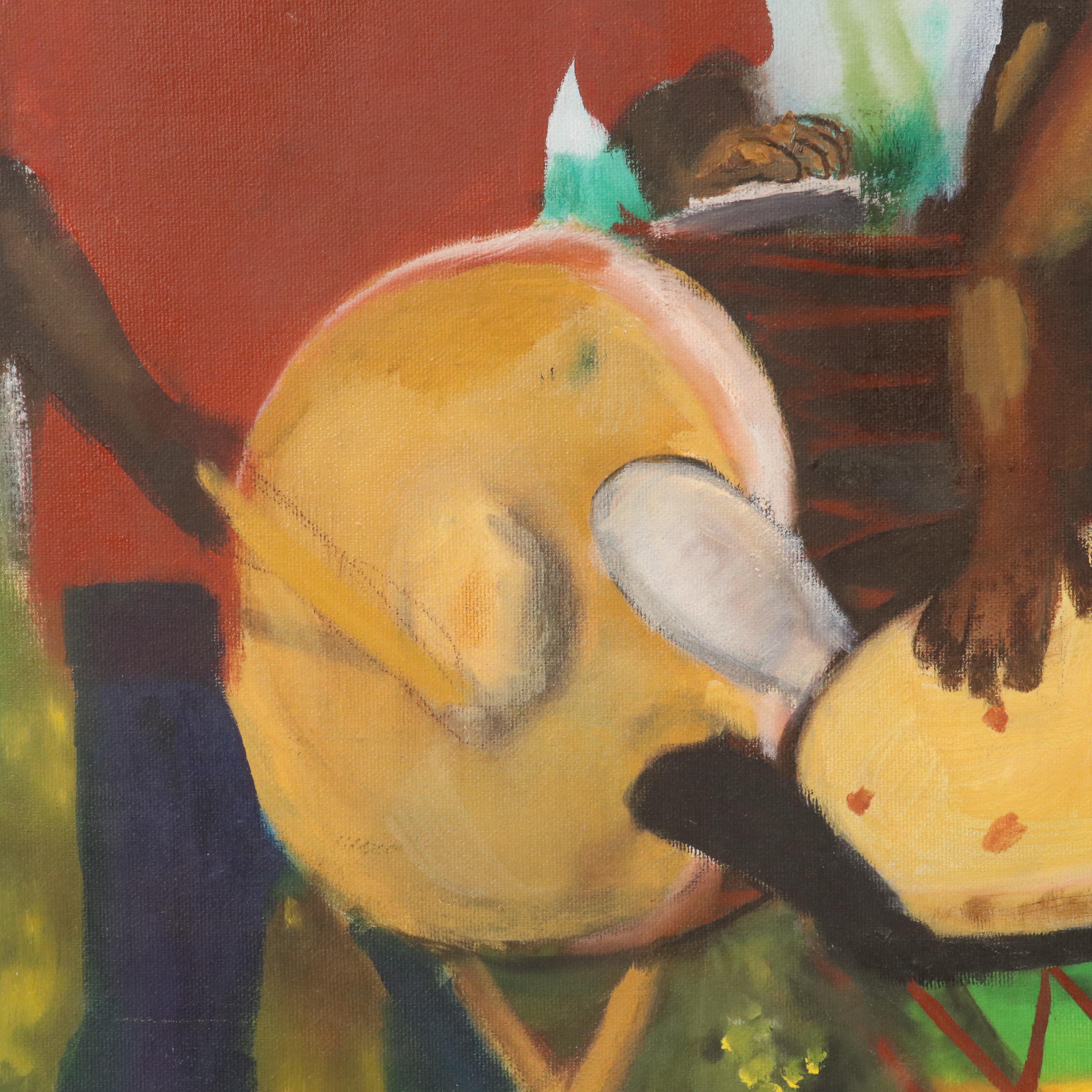 Rion Jacob Acrylic Painting of Drummers