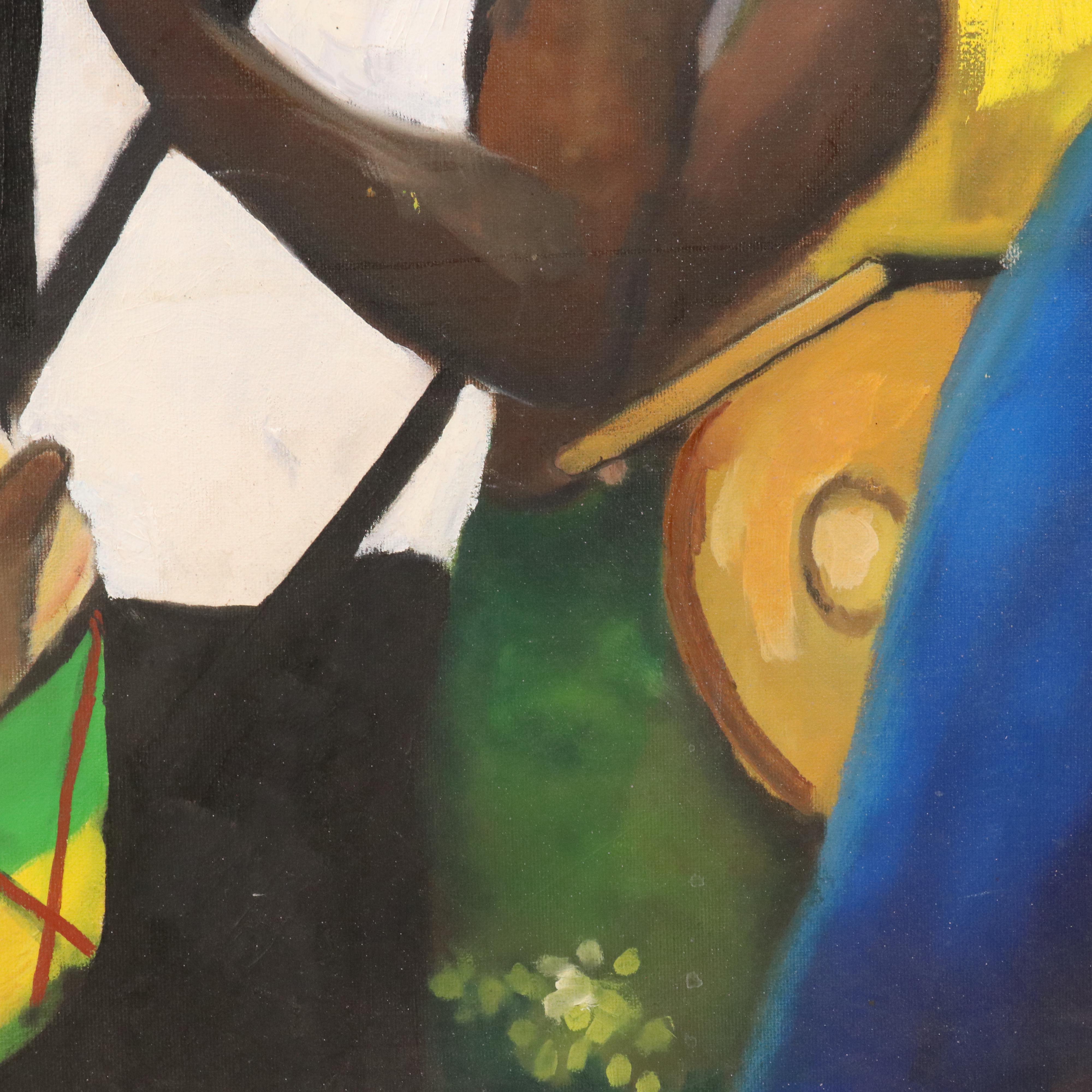 Rion Jacob Acrylic Painting of Drummers