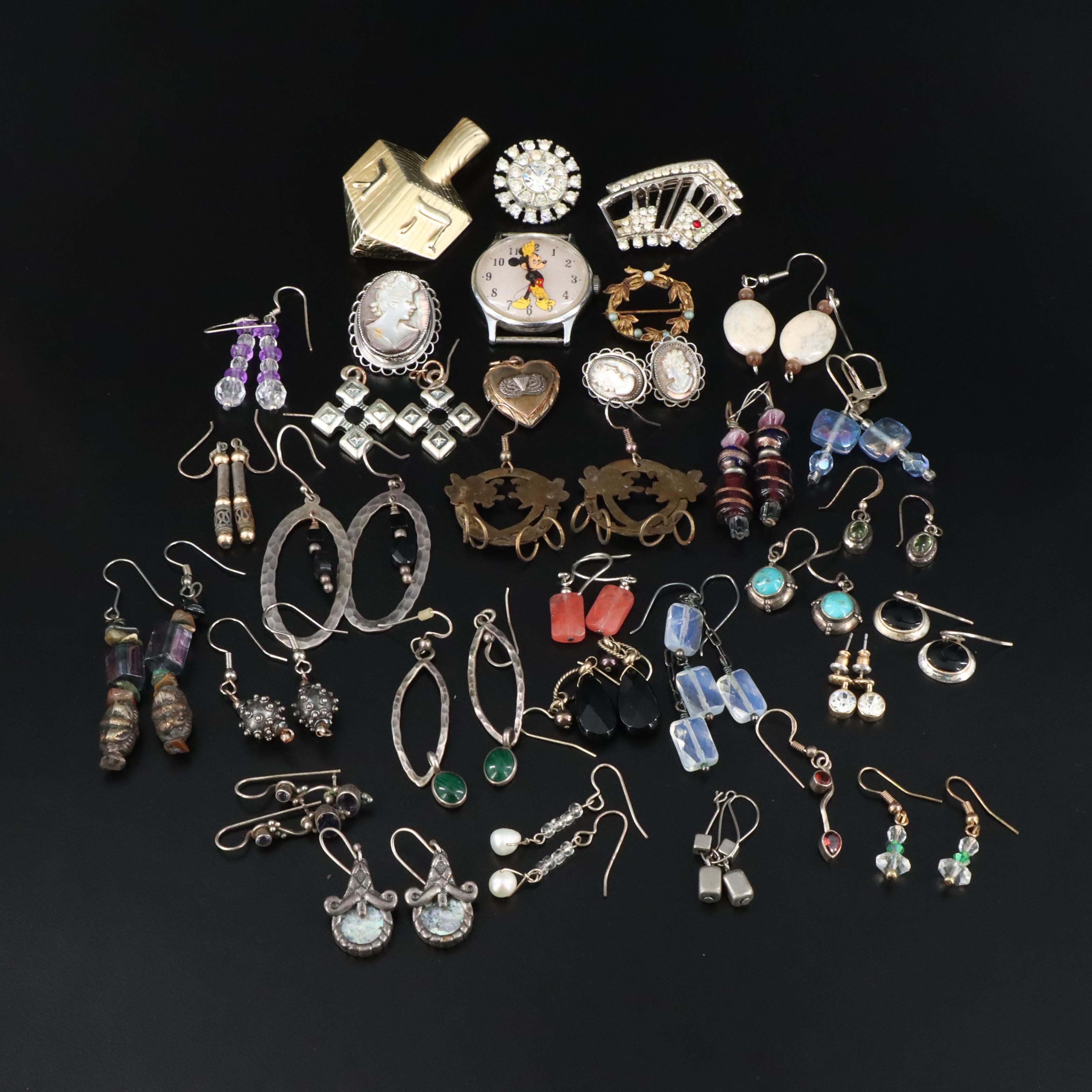 Sterling, Turquoise and Malachite Featured in Jewelry Assortment