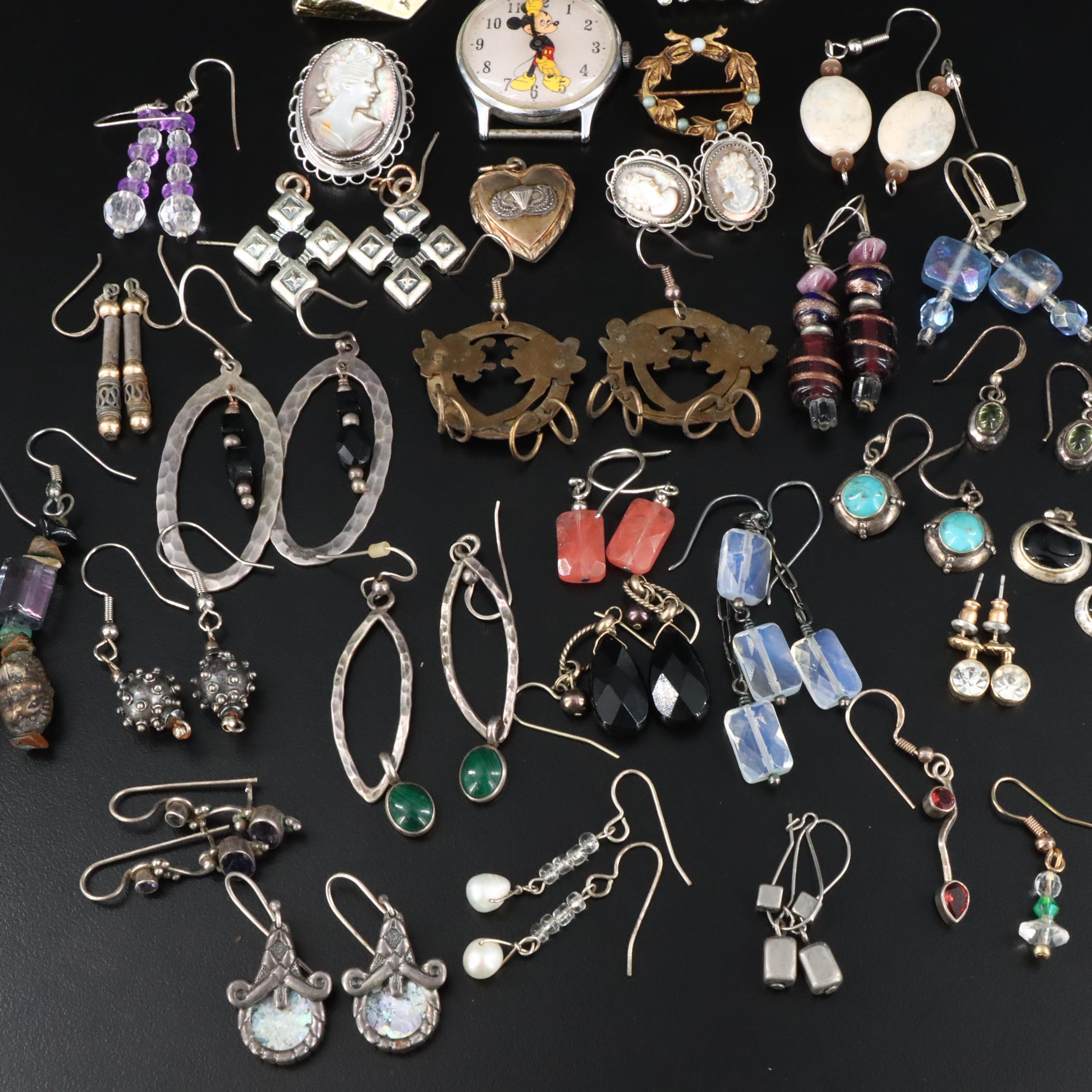 Sterling, Turquoise and Malachite Featured in Jewelry Assortment