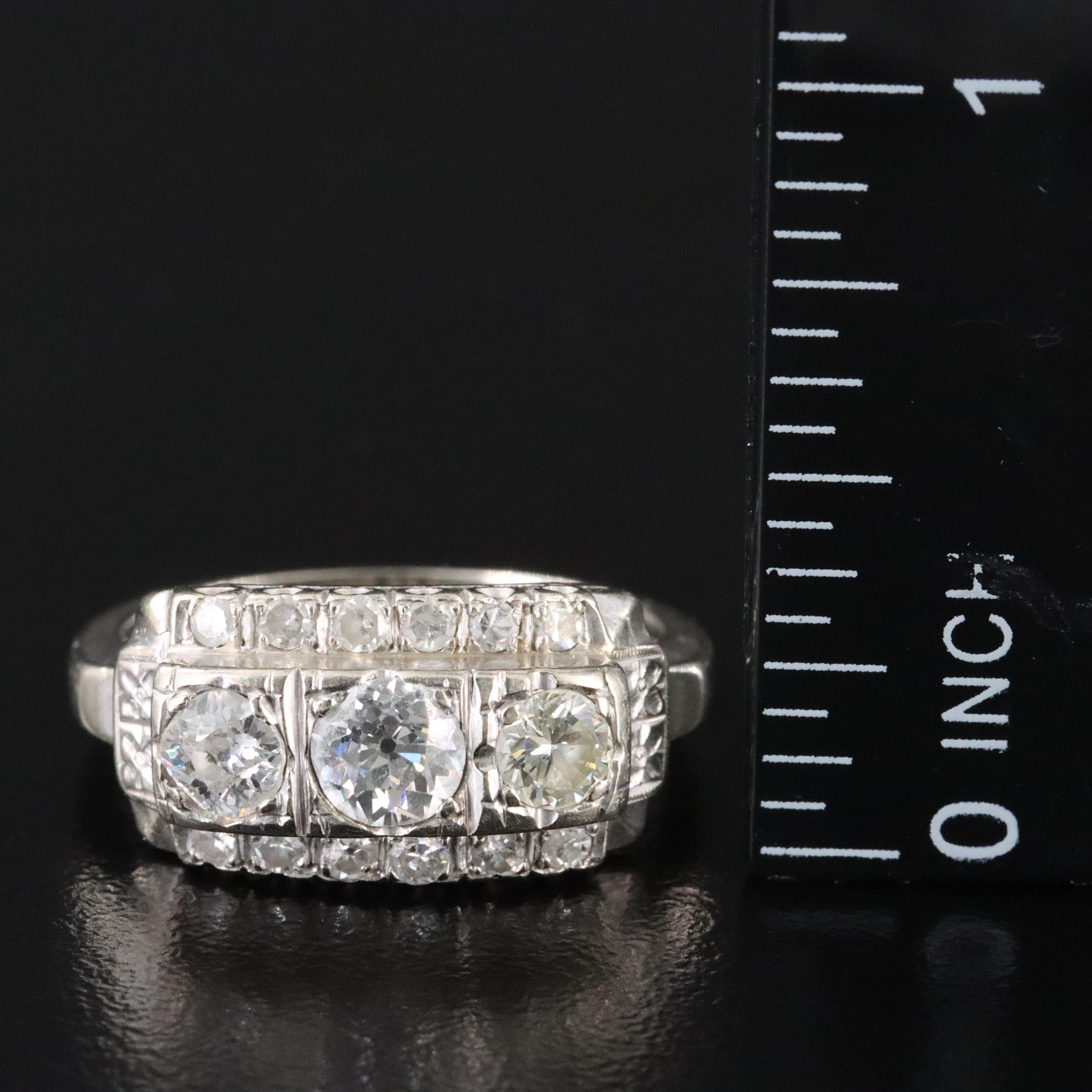 Vintage 14K 1.18 CTW Diamond Ring