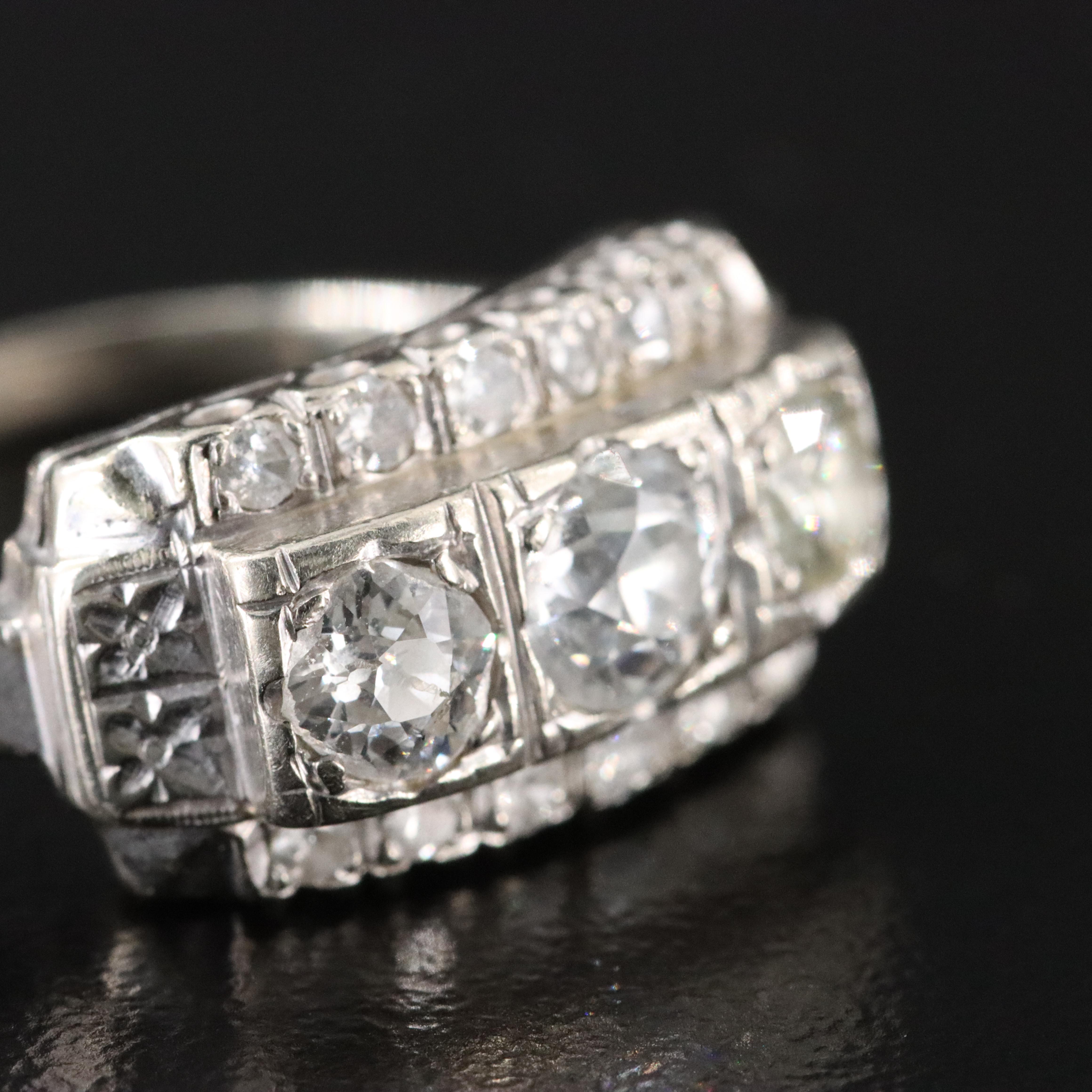 Vintage 14K 1.18 CTW Diamond Ring