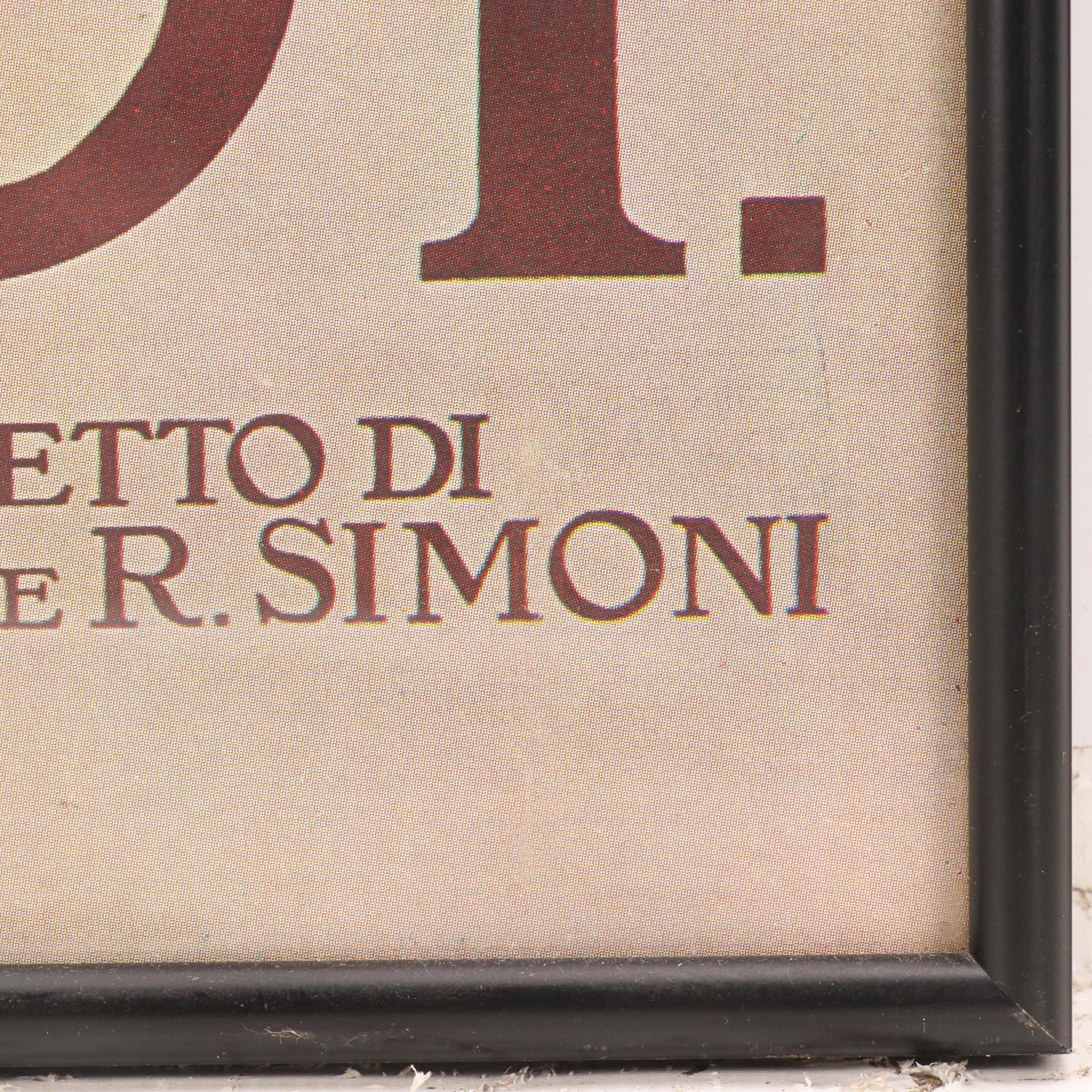 Reproduction Offset Lithograph "Turandot" Opera Poster