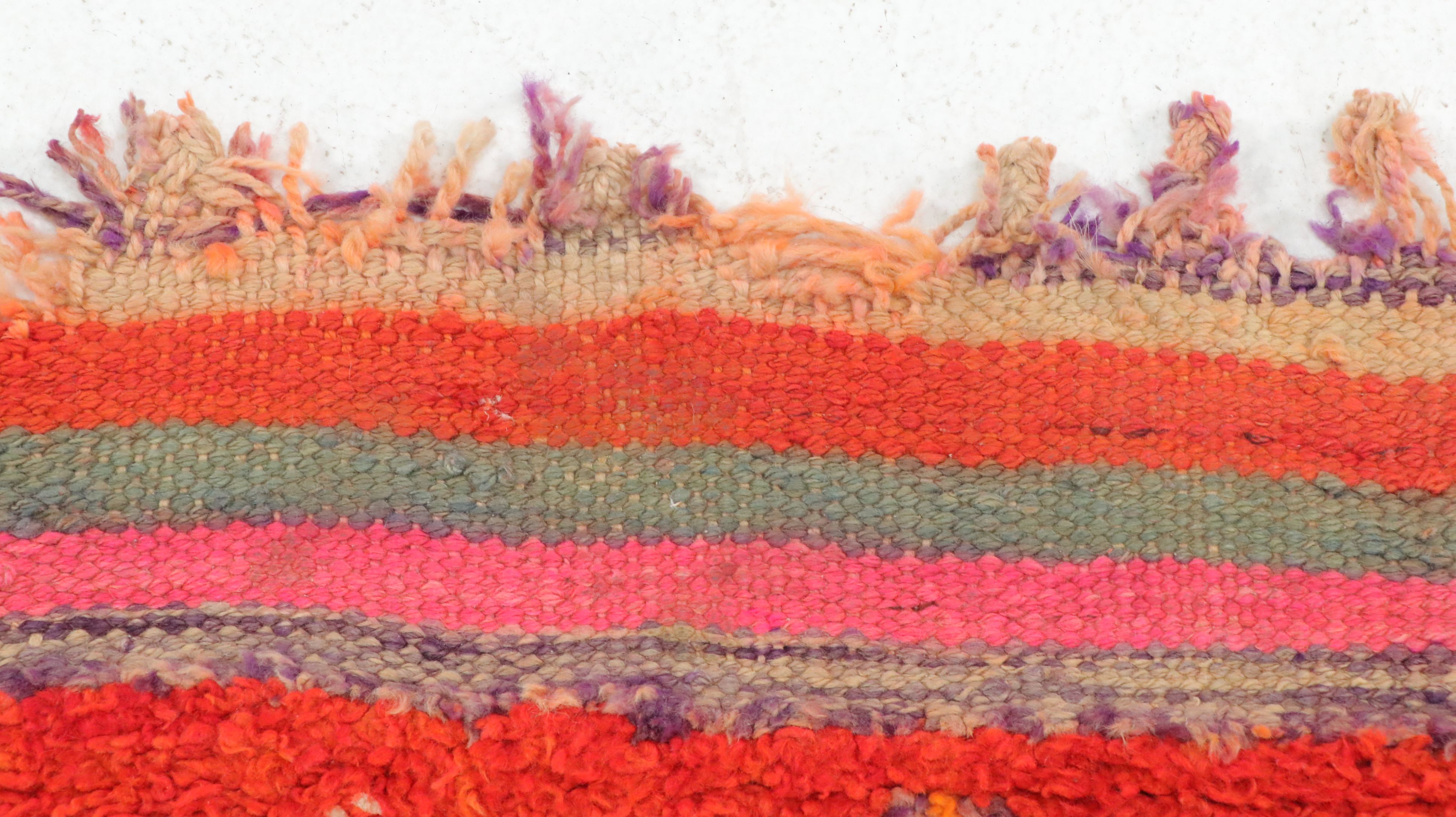 3'3 x 11'5 Hand-Knotted Moroccan Berber Carpet Runner Long Rug