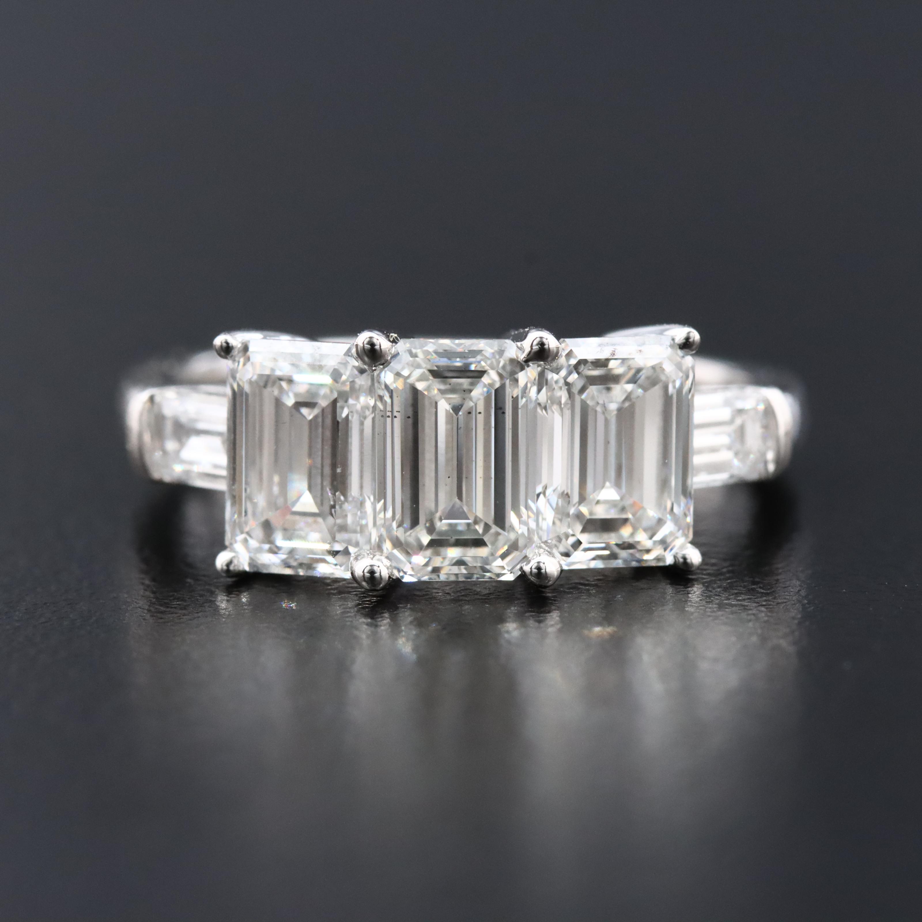 14K 3.21 CTW Lab Grown Diamond Ring