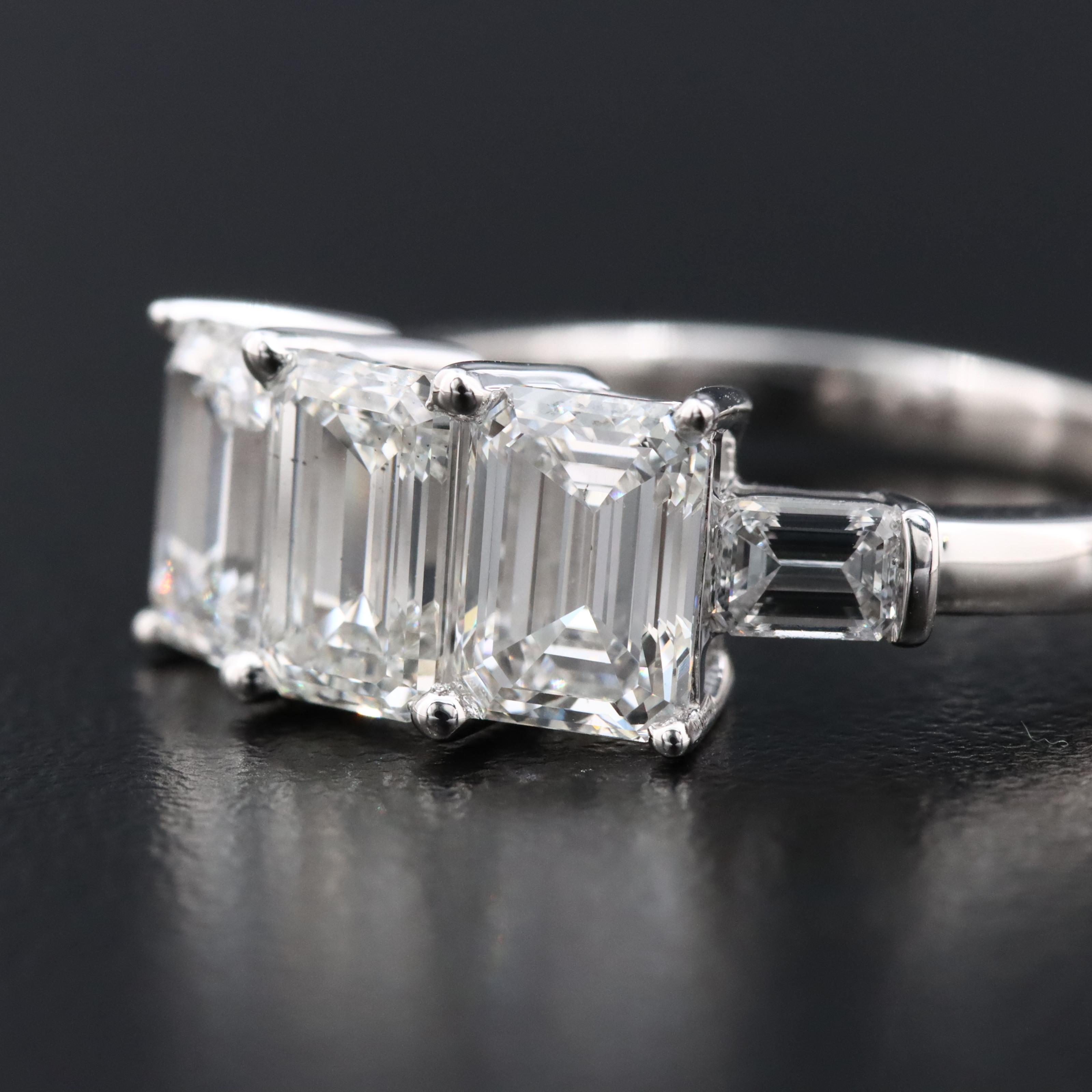 14K 3.21 CTW Lab Grown Diamond Ring