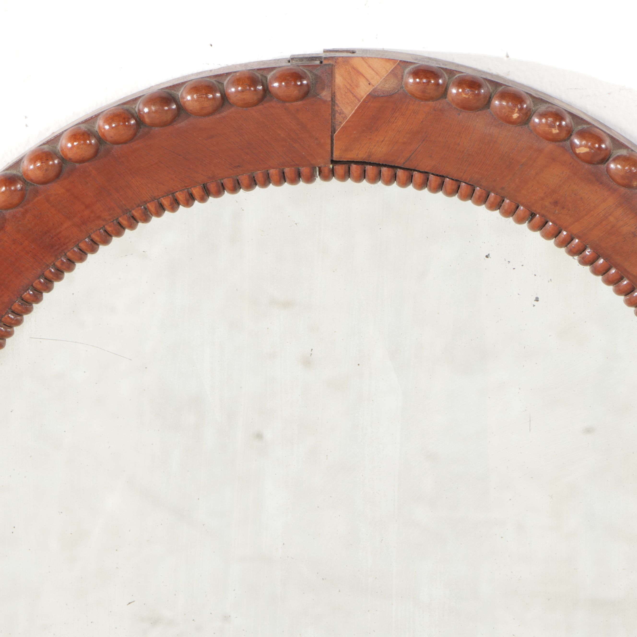 Carved Wooden Arched Wall Mirror, Late 19th/Early 20th Century