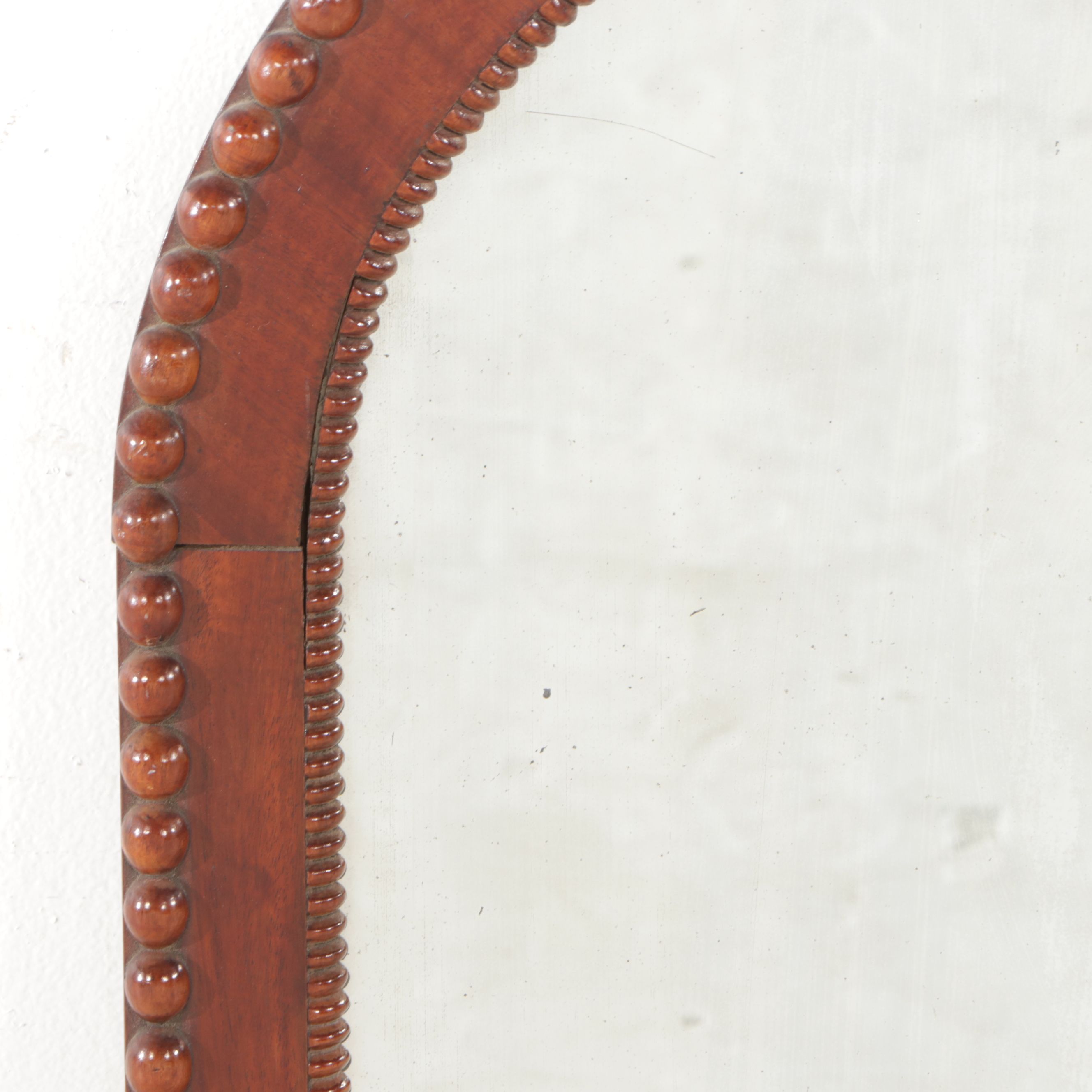 Carved Wooden Arched Wall Mirror, Late 19th/Early 20th Century