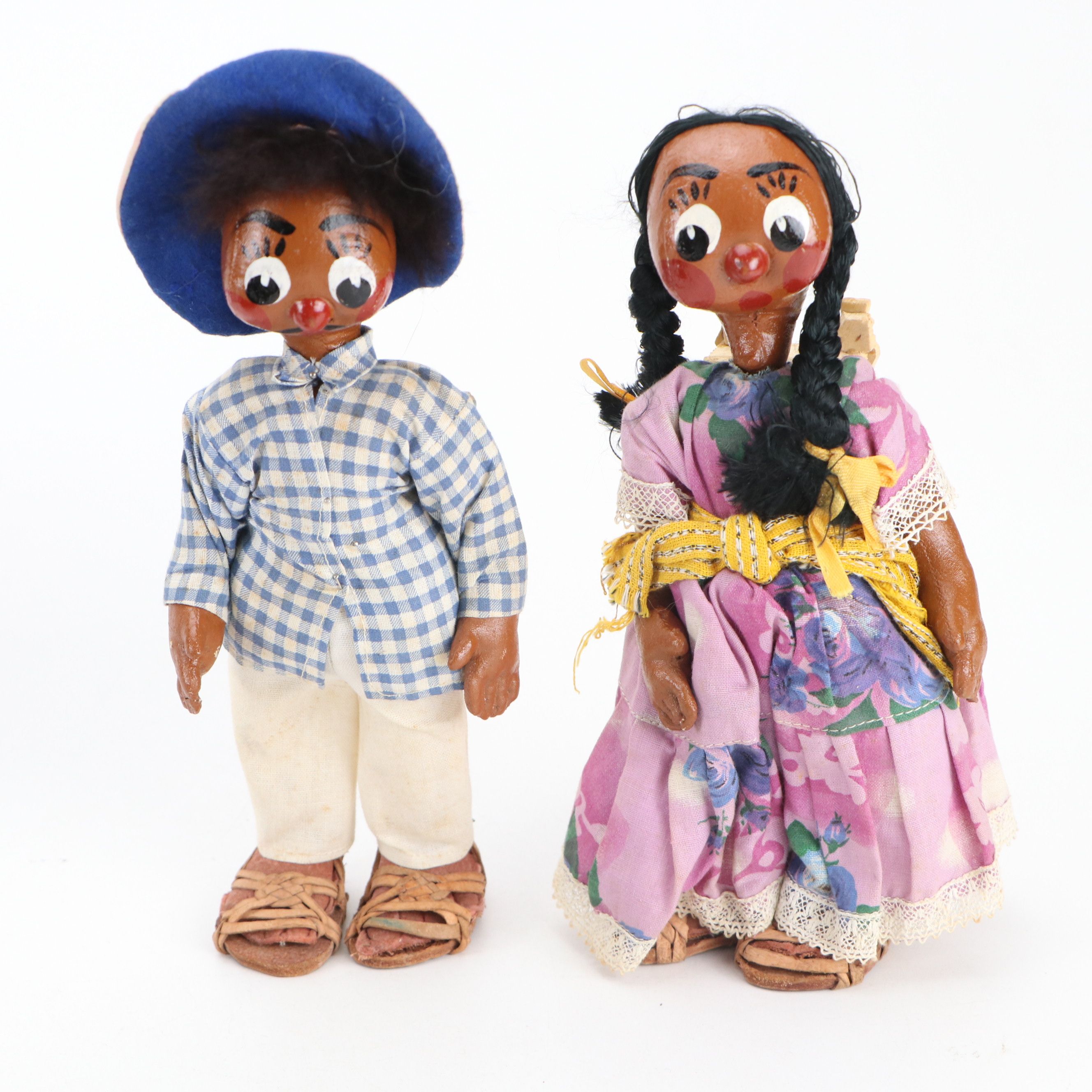Joao Perotti Felted Brazilian Doll with Other Peruvian and Mexican Dolls