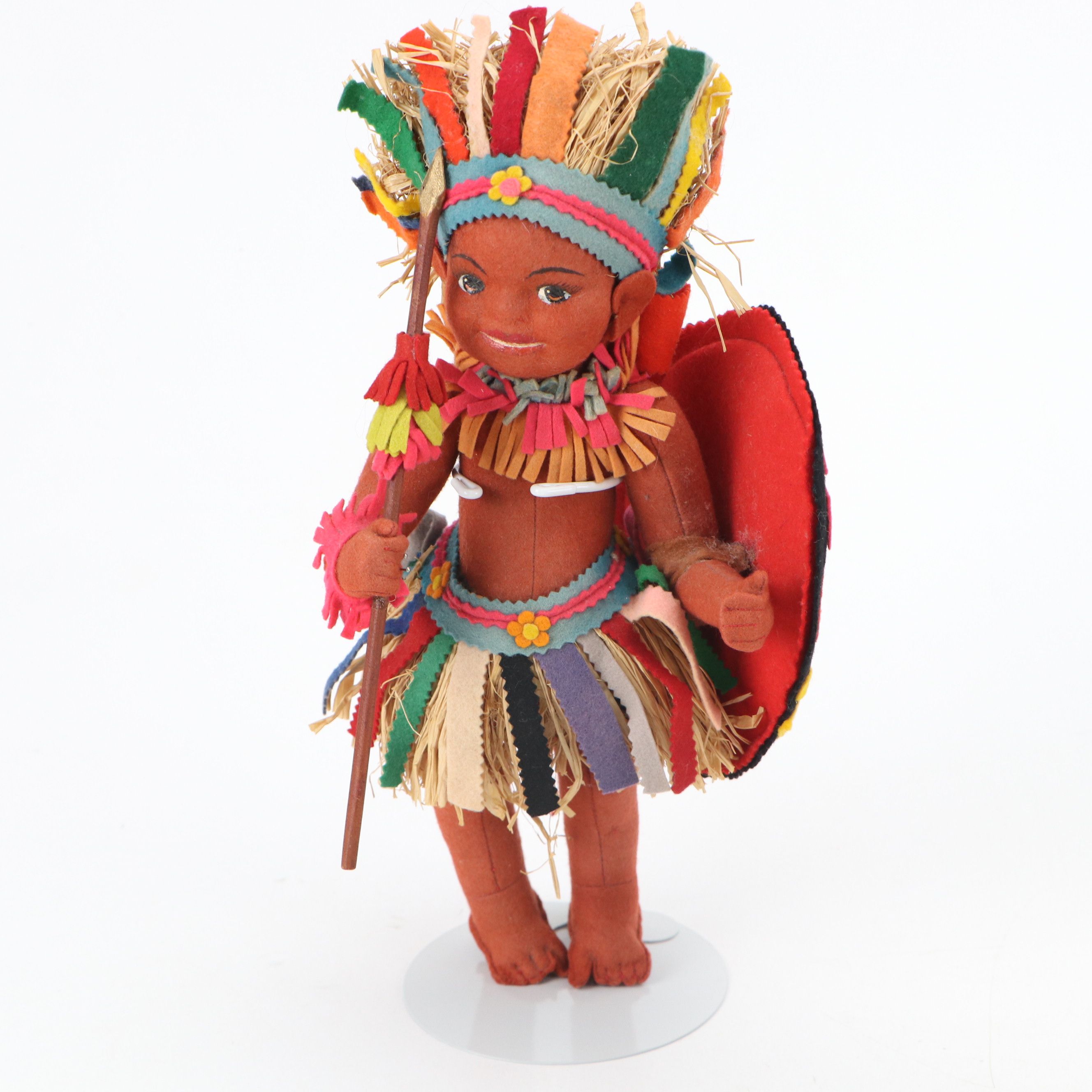Joao Perotti Felted Brazilian Doll with Other Peruvian and Mexican Dolls