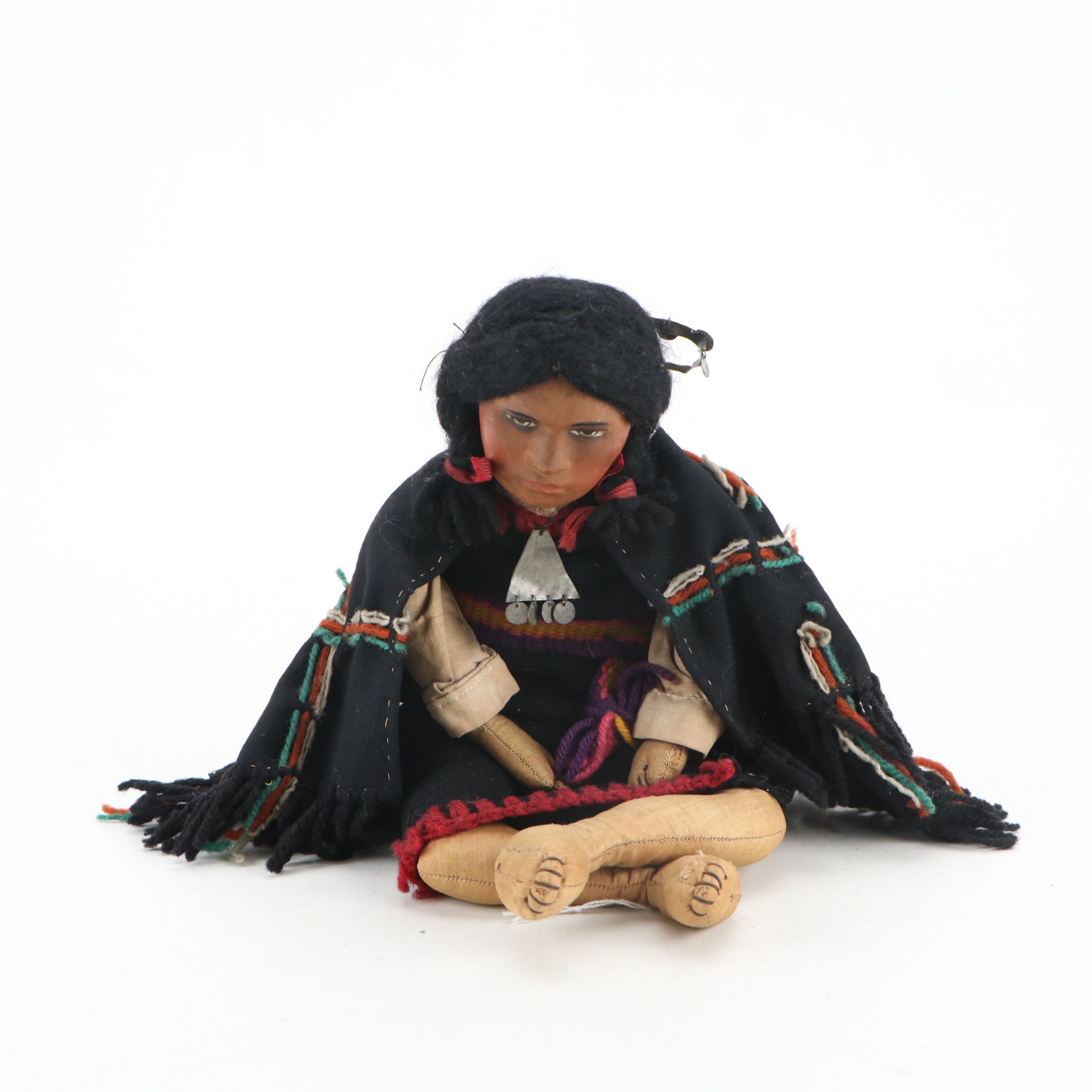 Joao Perotti Felted Brazilian Doll with Other Peruvian and Mexican Dolls