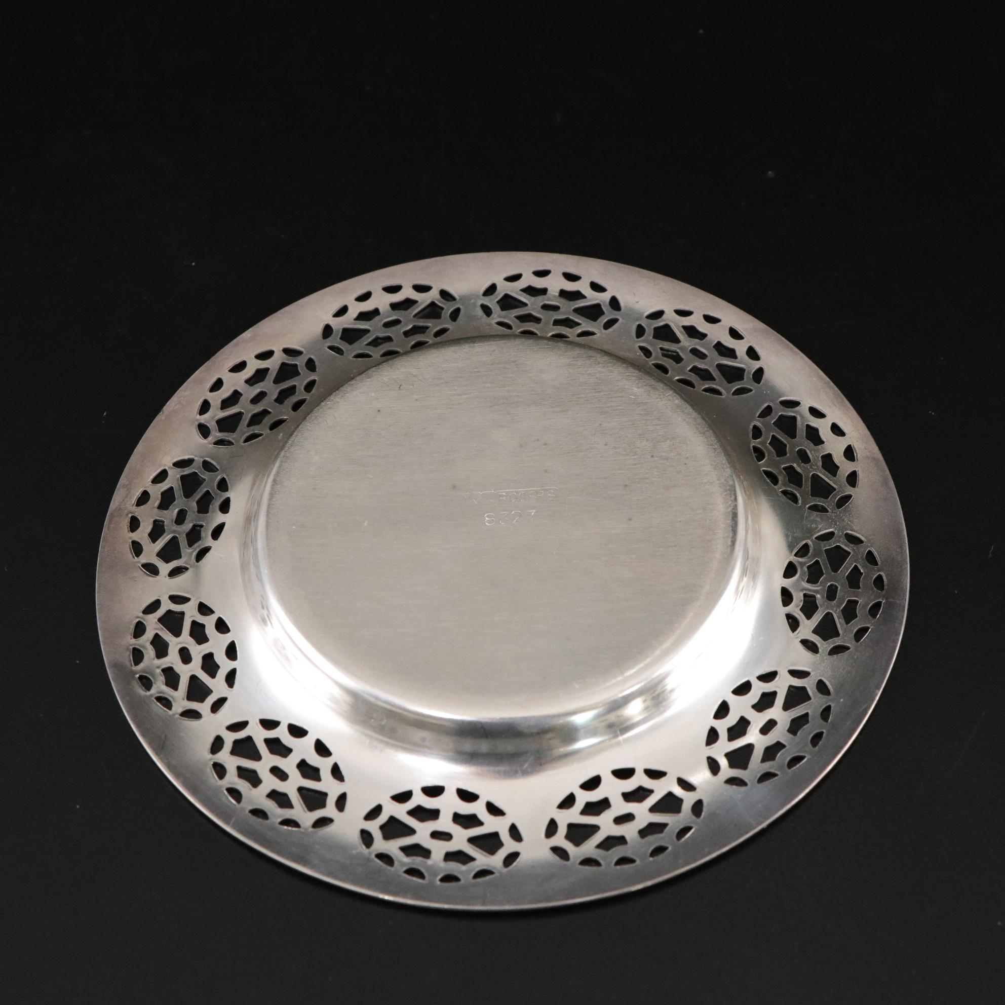 Filigree Silver Plate Collection Includes William Rogers Bottle Coaster