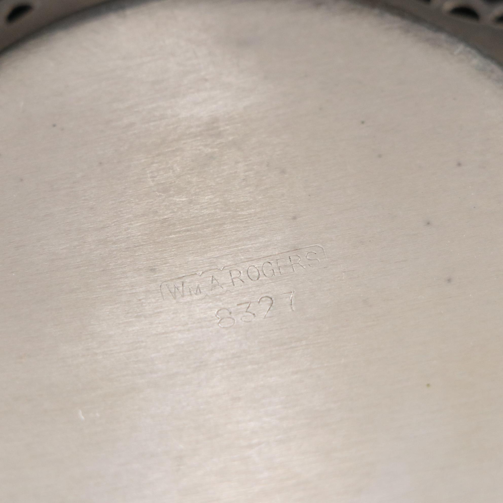 Filigree Silver Plate Collection Includes William Rogers Bottle Coaster