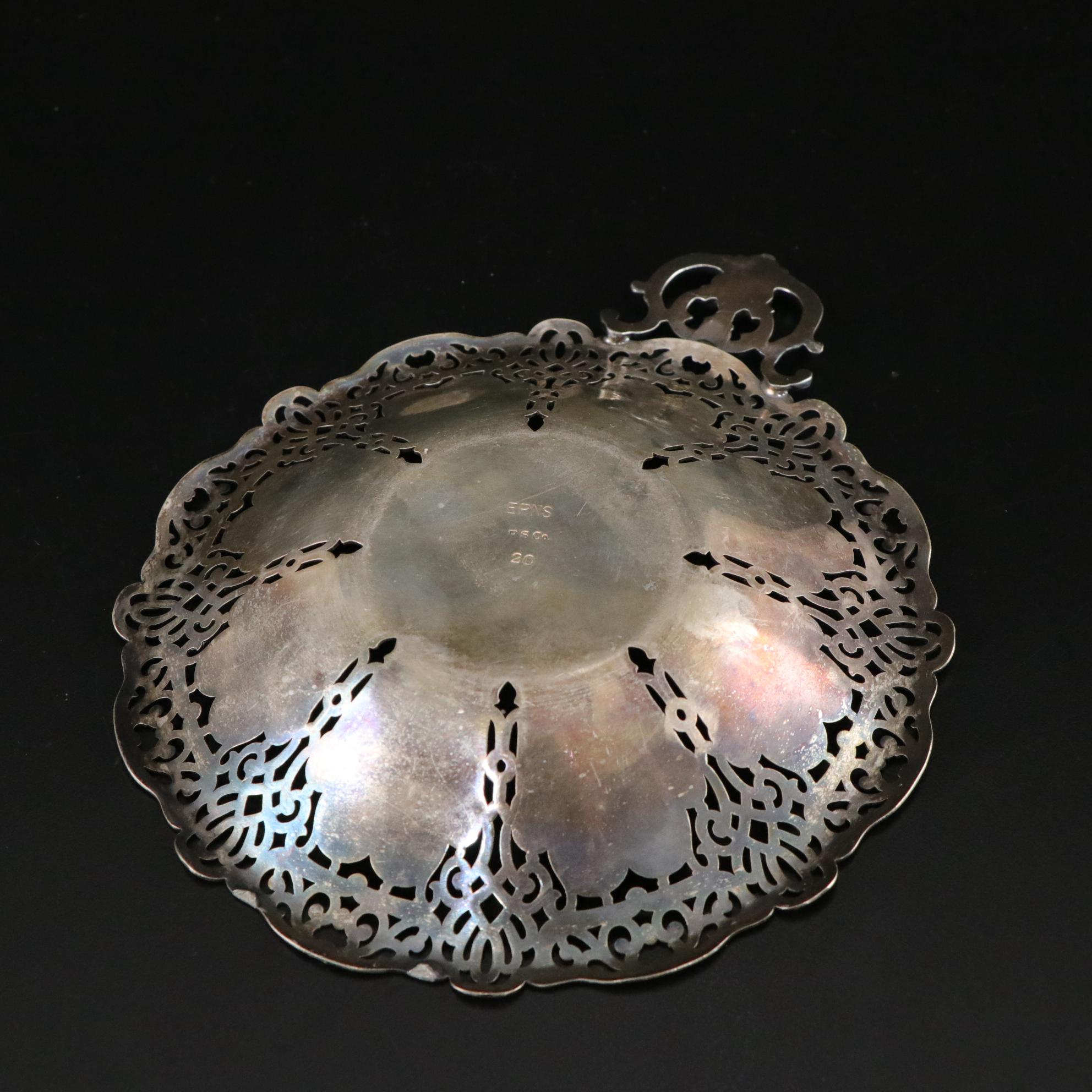 Filigree Silver Plate Collection Includes William Rogers Bottle Coaster