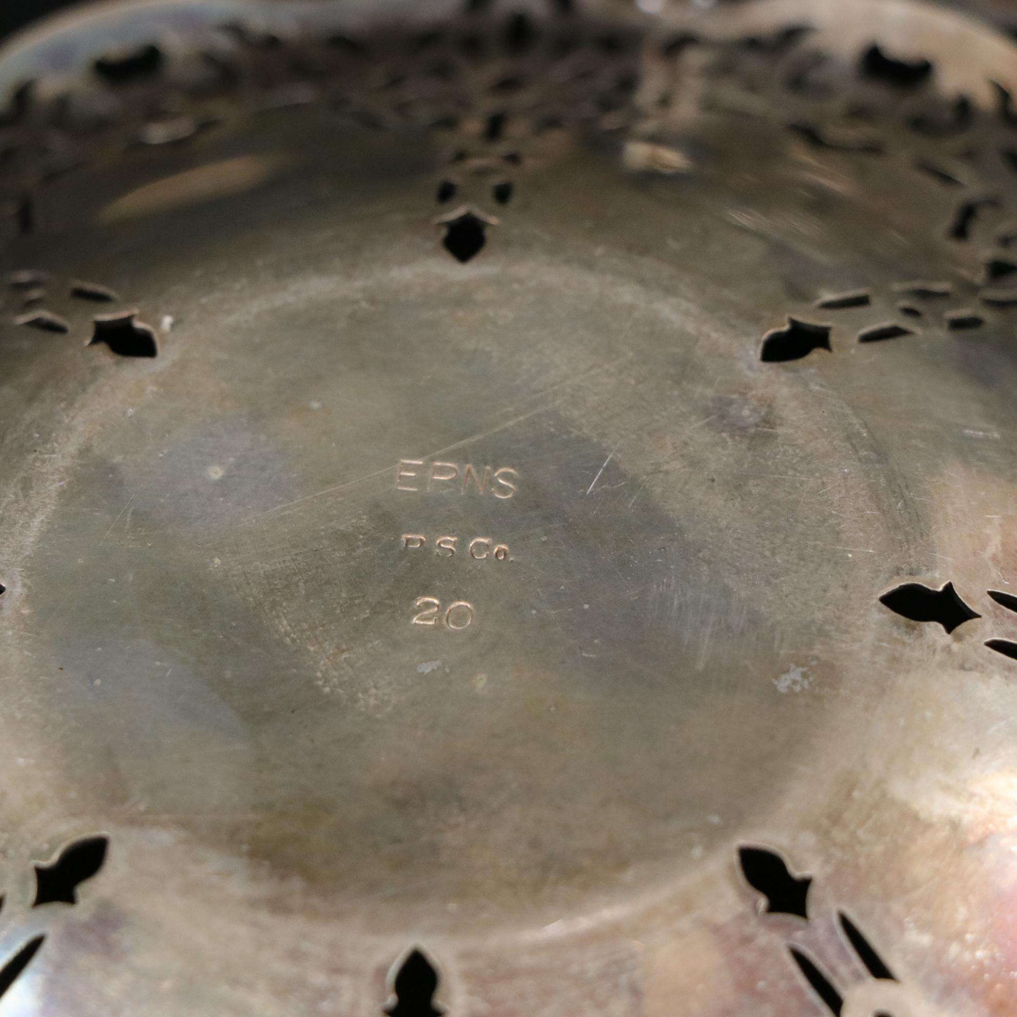 Filigree Silver Plate Collection Includes William Rogers Bottle Coaster