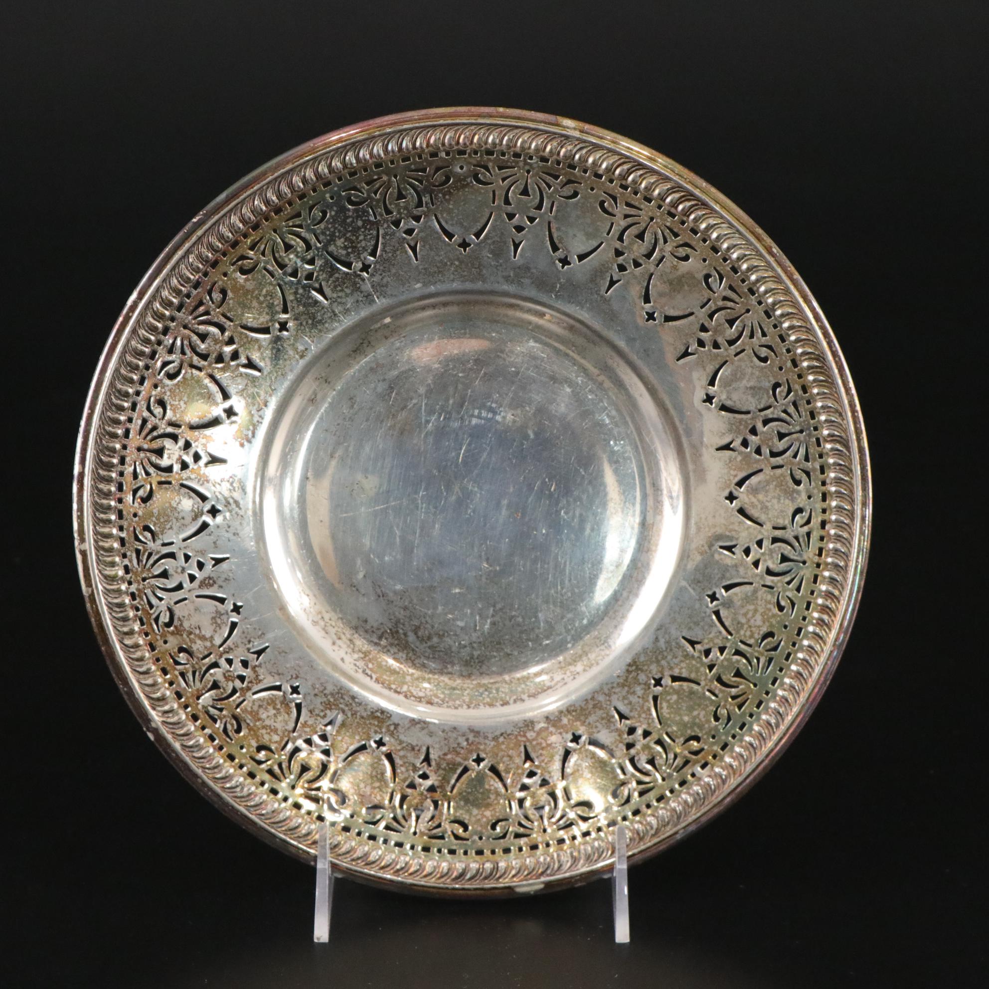 Filigree Silver Plate Collection Includes William Rogers Bottle Coaster