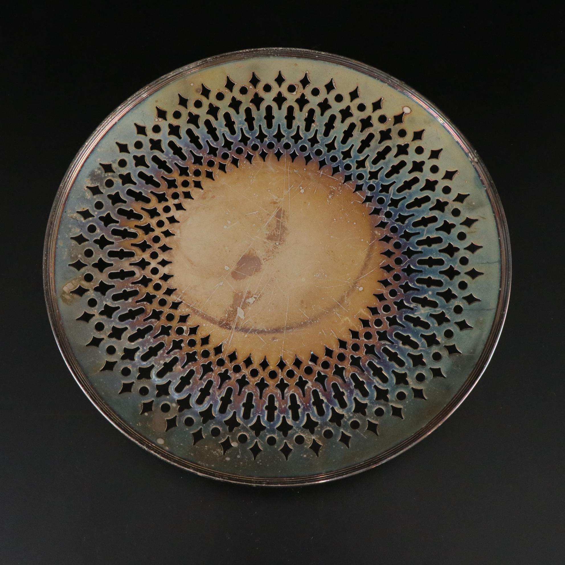 Filigree Silver Plate Collection Includes William Rogers Bottle Coaster