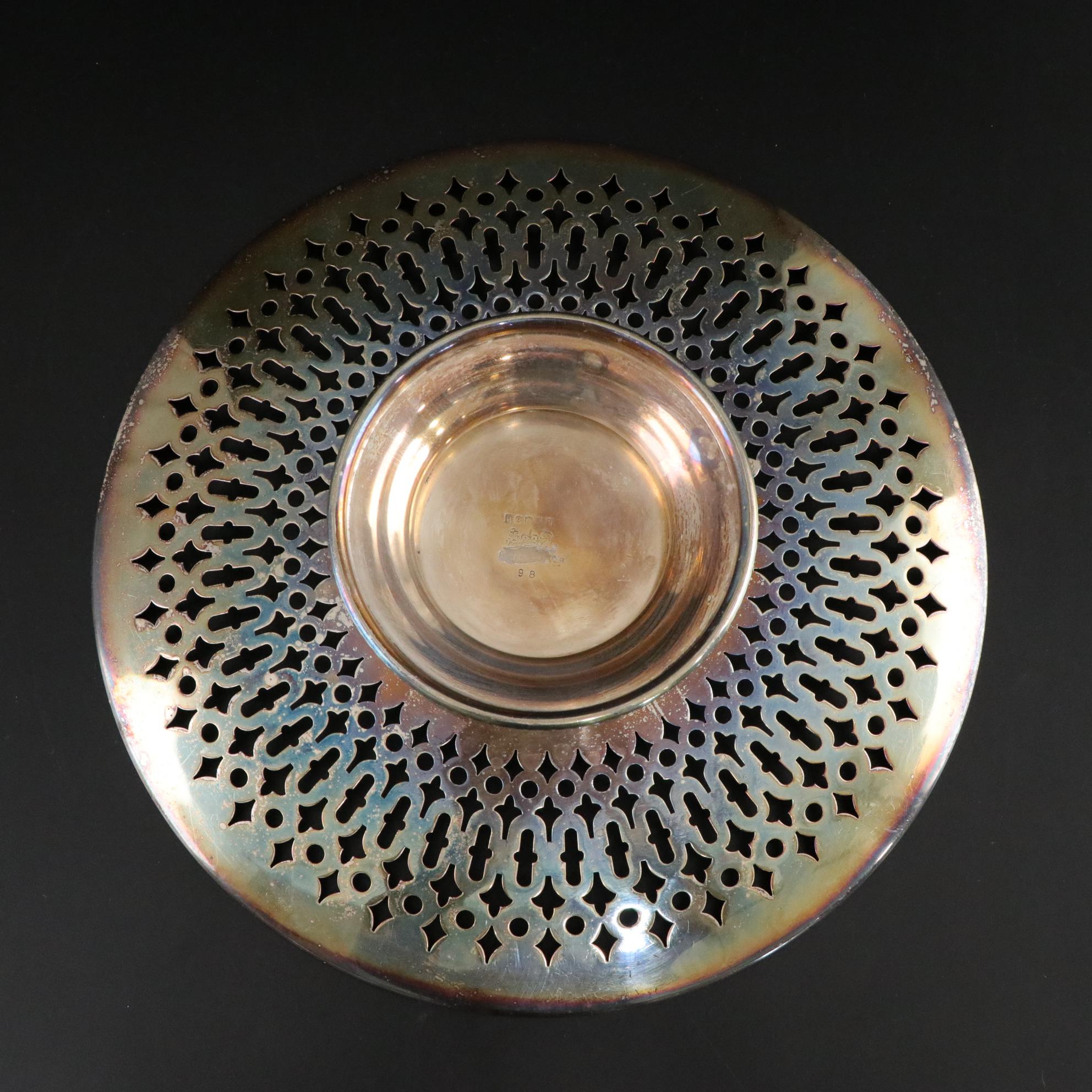 Filigree Silver Plate Collection Includes William Rogers Bottle Coaster