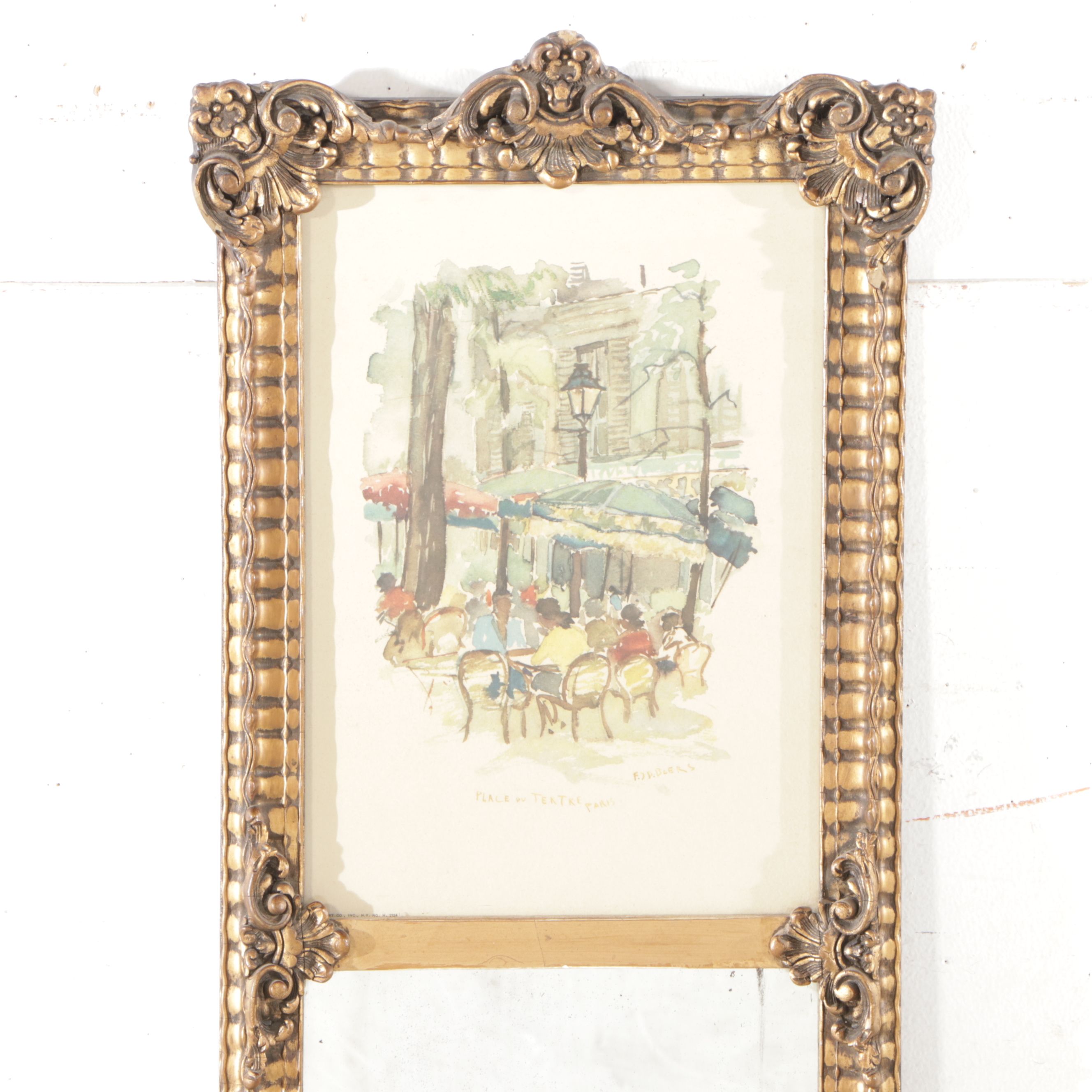 French Louis XVI Style Giltwood Pier Mirror, 20th Century