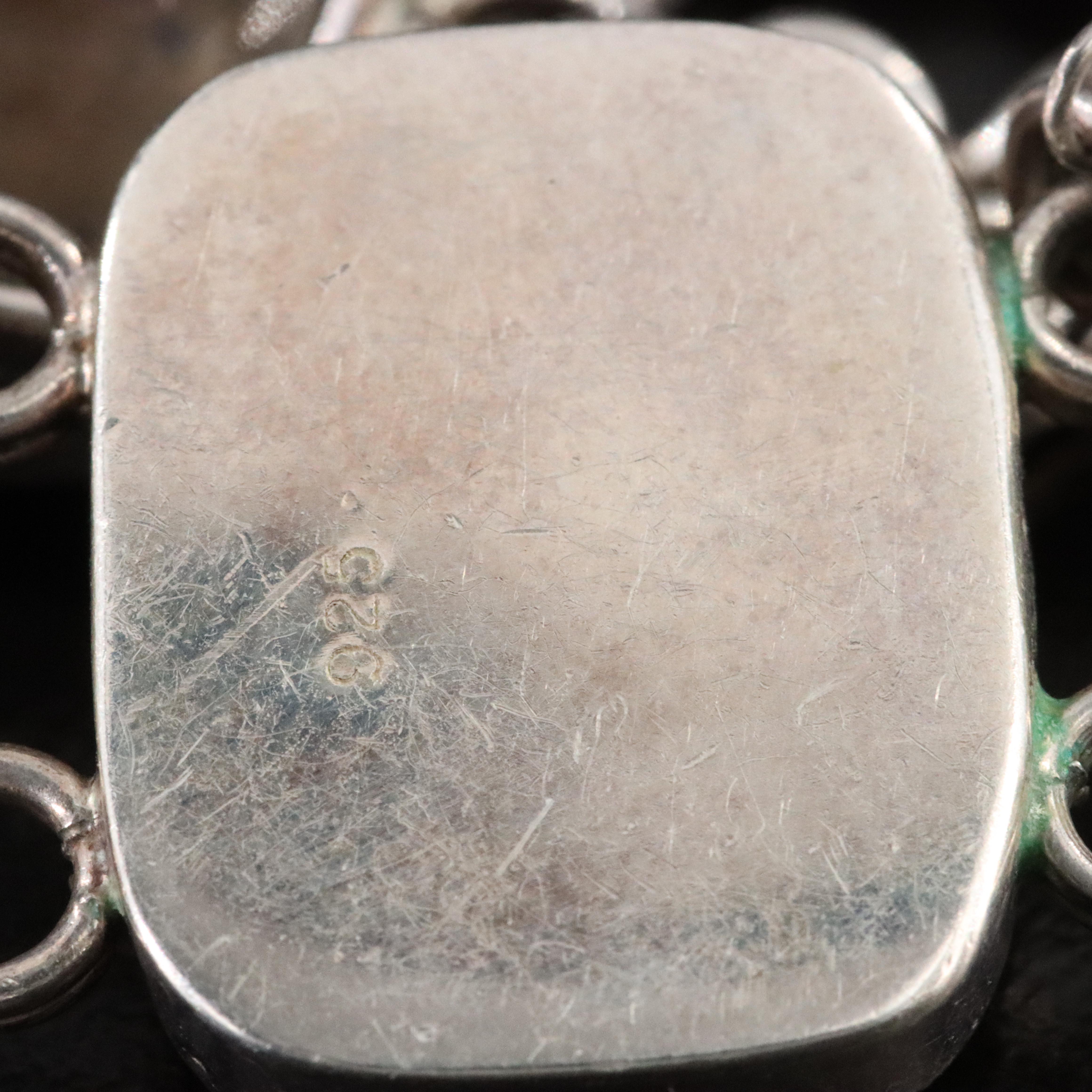 Sterling Shell, Citrine, and Smoky Quartz Bracelet