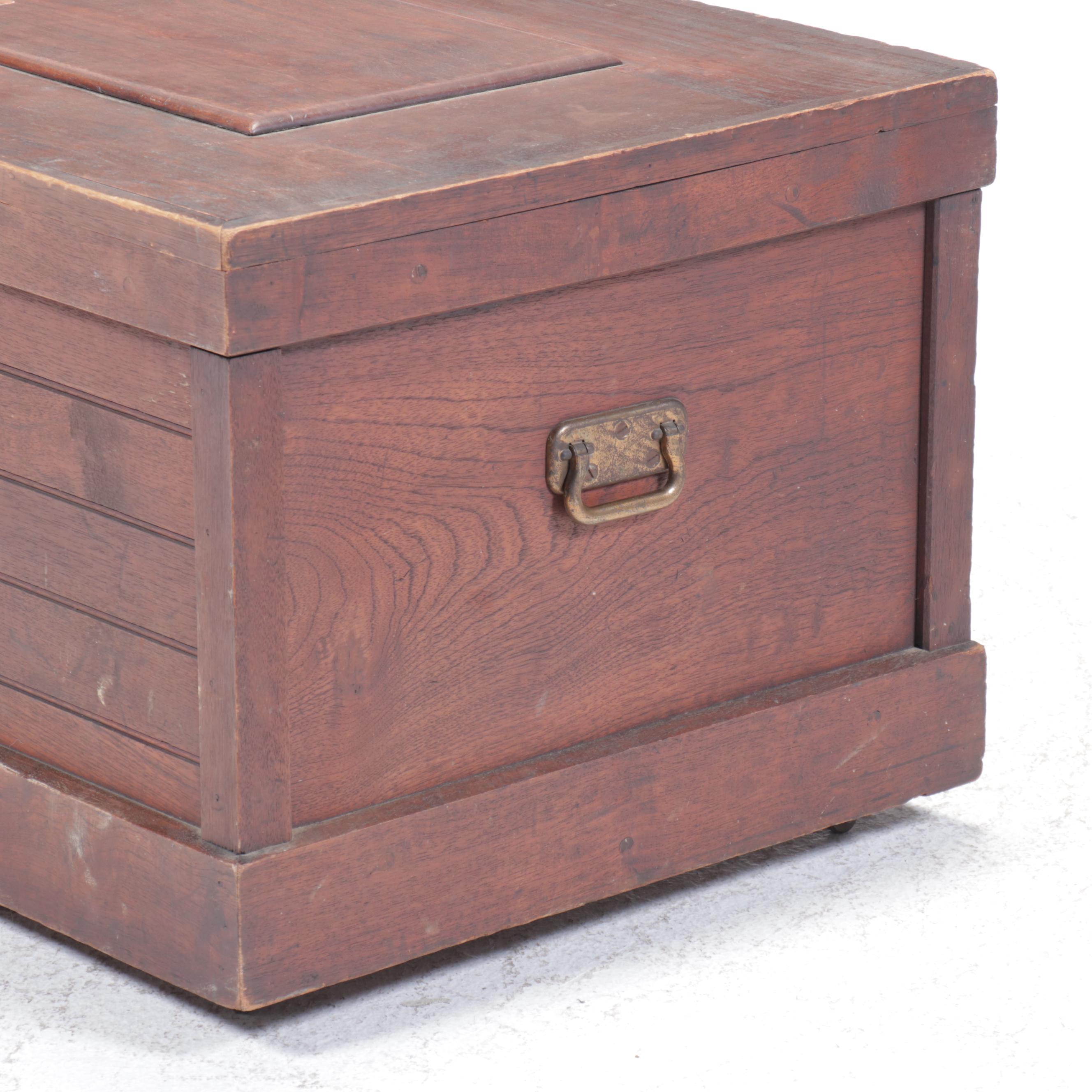 Campaign Style Wooden Trunk
