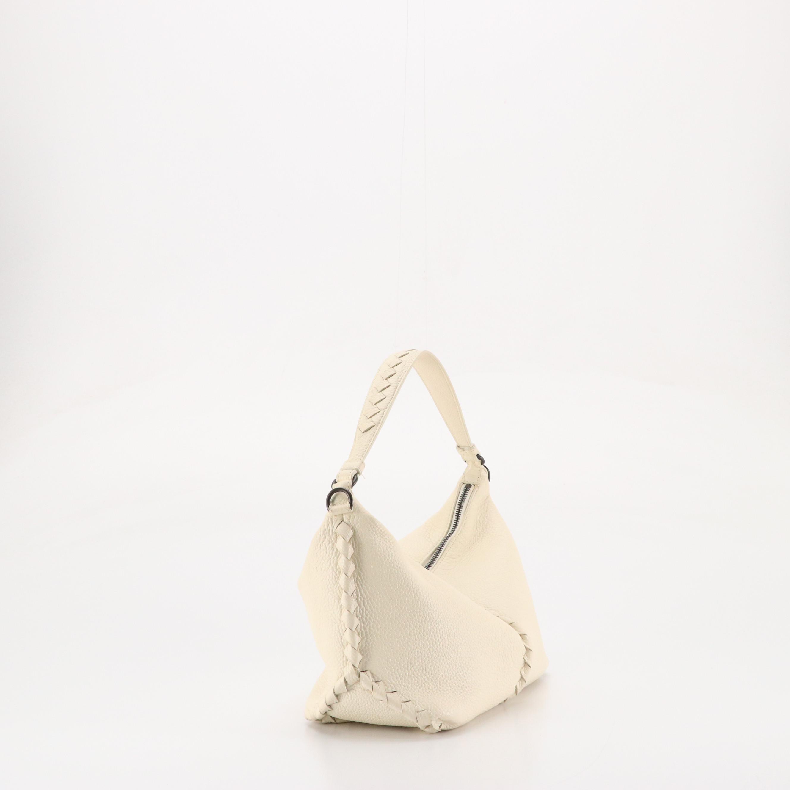 Bottega Veneta Cervo Deerskin Leather Zip-Top Shoulder Bag