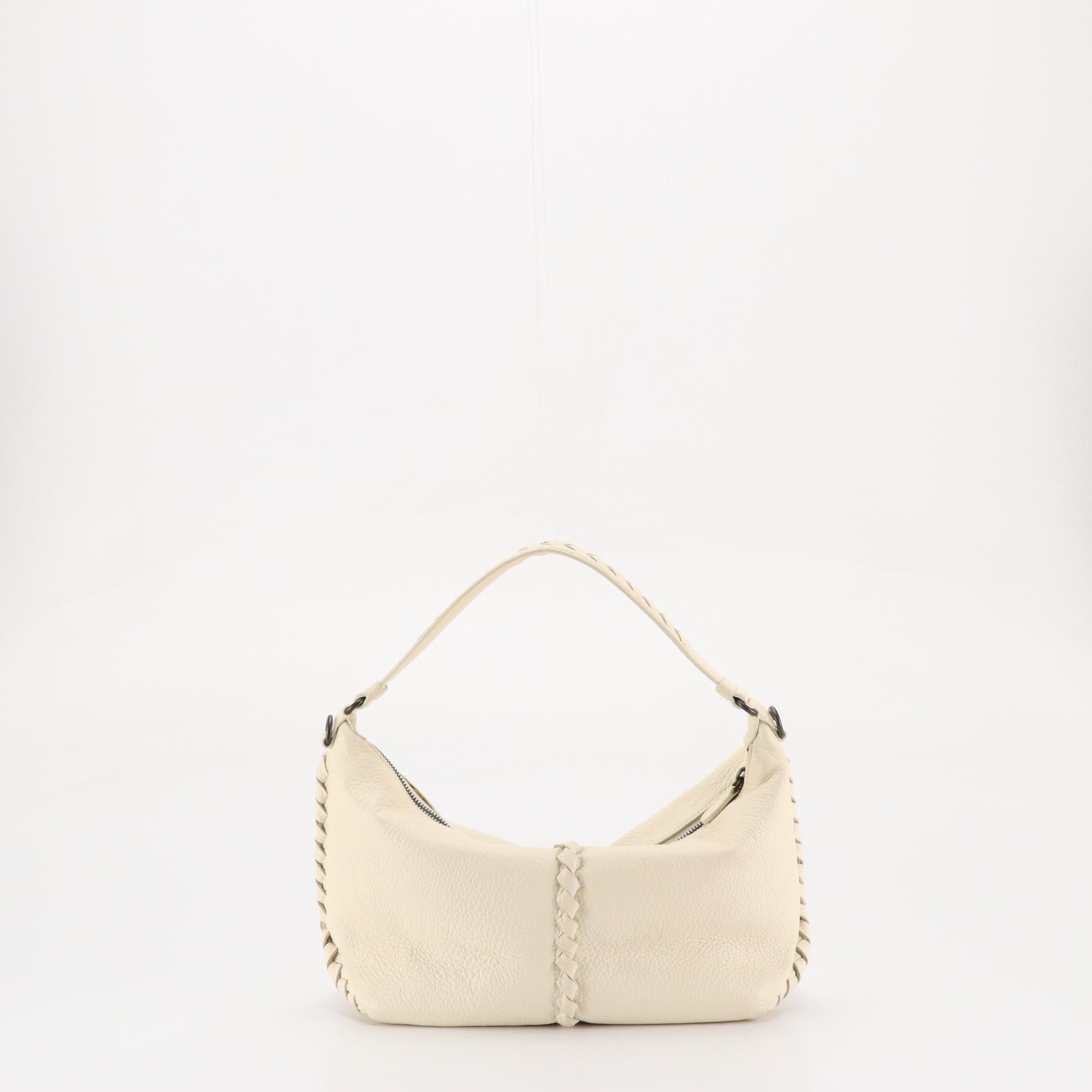 Bottega Veneta Cervo Deerskin Leather Zip-Top Shoulder Bag