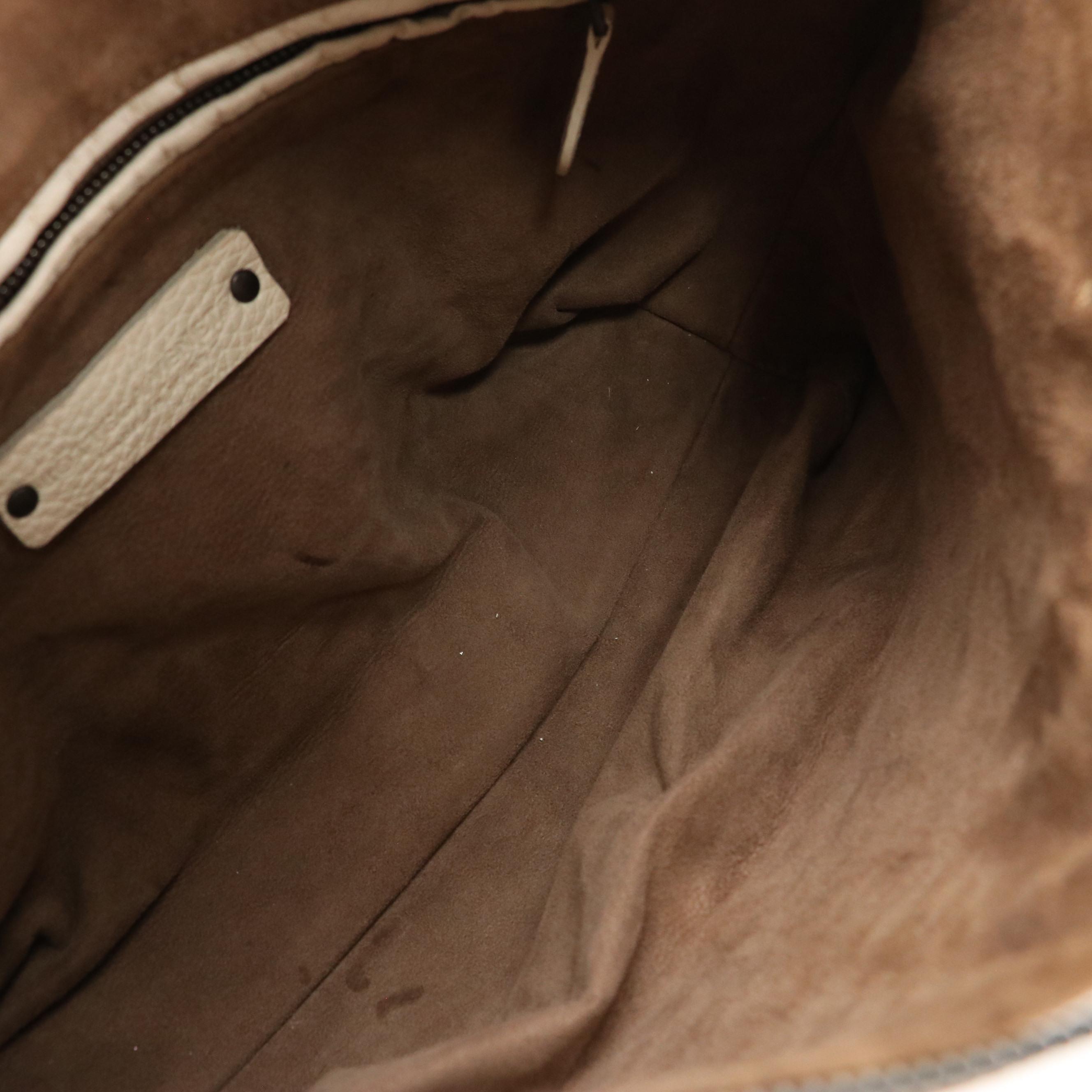 Bottega Veneta Cervo Deerskin Leather Zip-Top Shoulder Bag